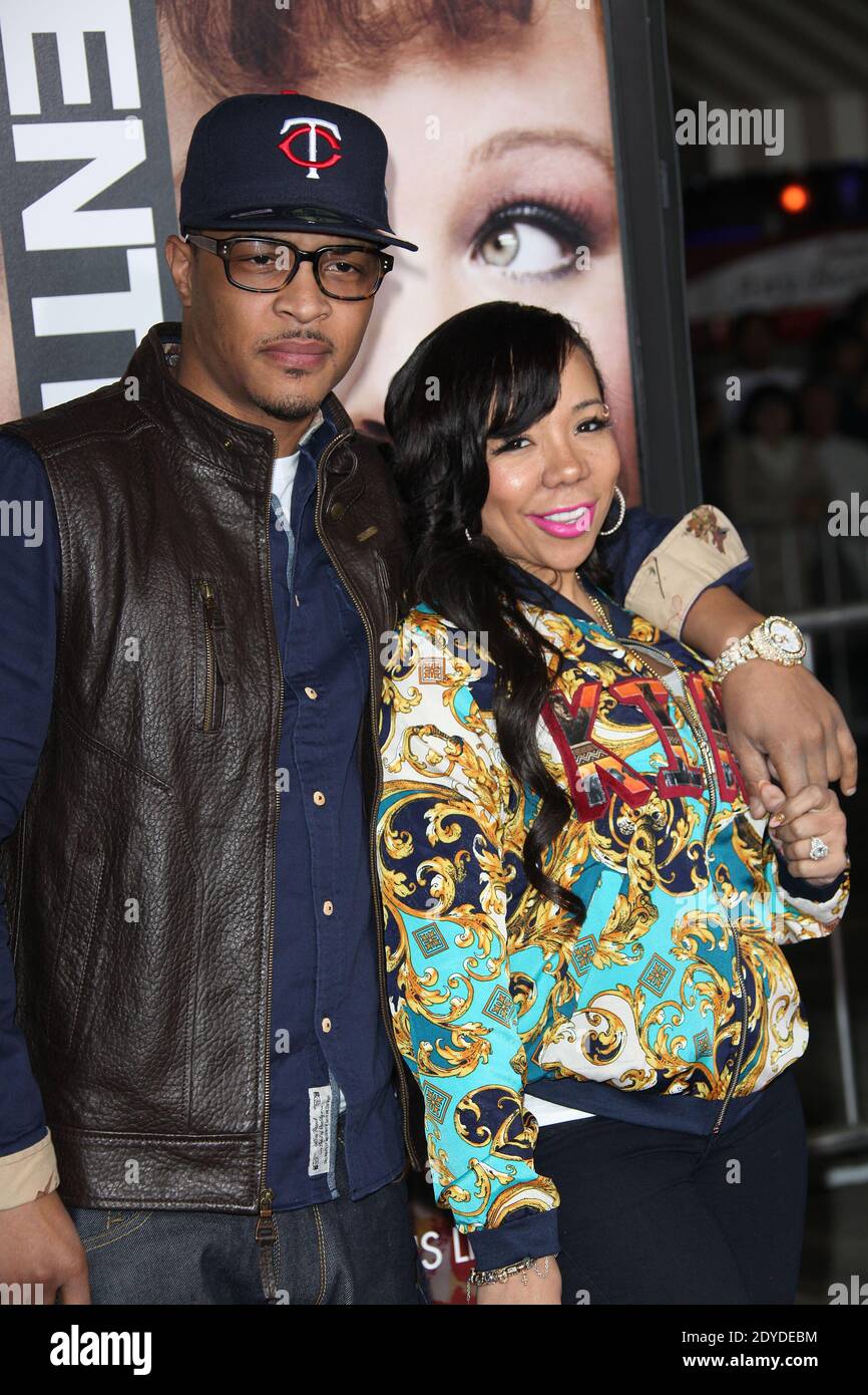 Punta Harris aka T.I e Tameka 'Tiny' Cottle partecipare alla prima 'Identity Thief' a Hollywood, Los Angeles, CA, USA il 4 febbraio 2013. Foto di Krista Kennel/ABACAPRESS.COM Foto Stock