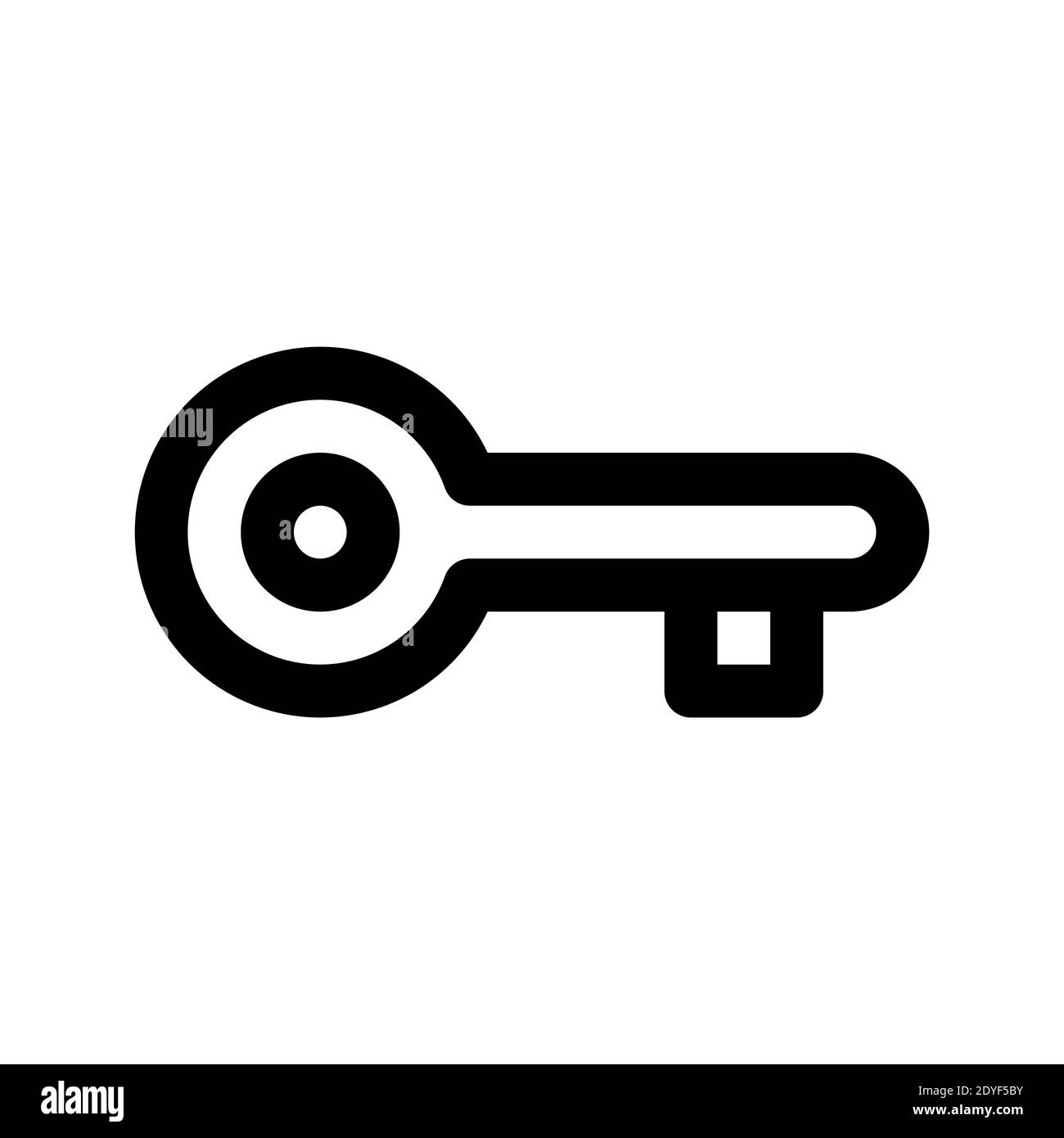 vettore icona chiave. simbolo password. adatto per elemento interfaccia utente isolato su sfondo bianco. Illustrazione Vettoriale