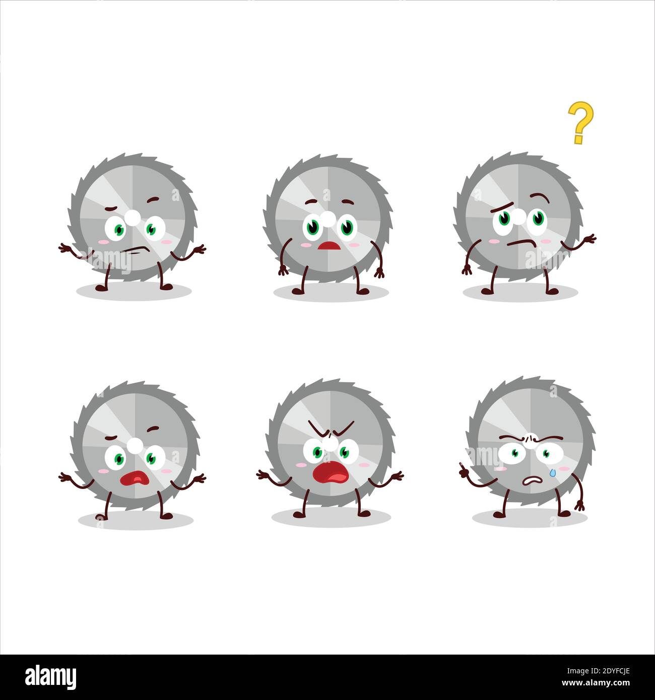 Personaggio cartoon di mano ha visto con che espressione. Illustrazione vettoriale Illustrazione Vettoriale