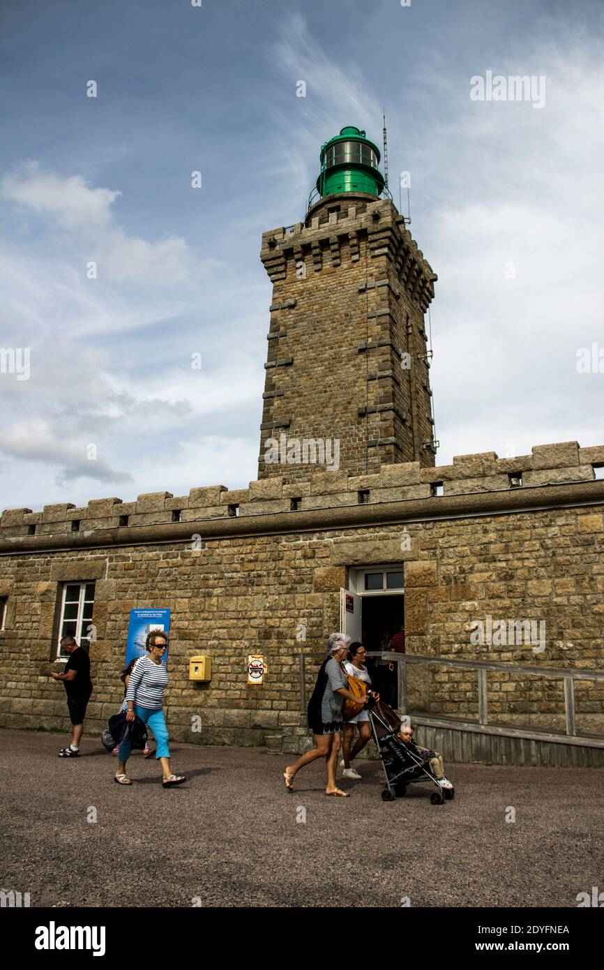 FRA - DAL LATTE A FRÉHEL. Il punto di Cap Frehel. FRA - DE LA LATTE A FRÉHEL. La pointe du Cap Fréhel. Foto Stock