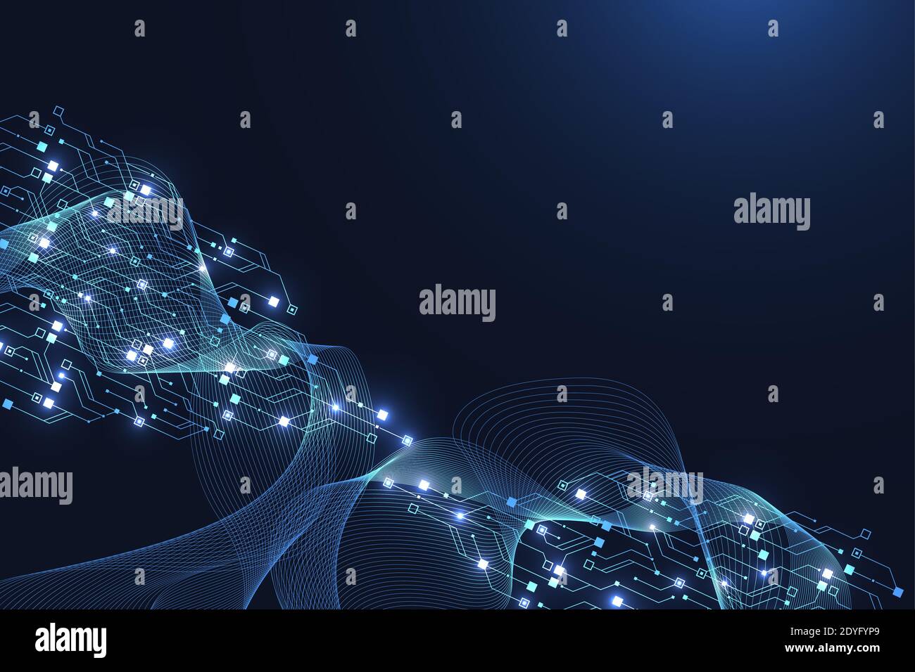 Tecnologia circuito astratta texture della scheda Sfondo. High-tech avveniristico circuito banner della scheda Sfondo. I dati digitali. Ingegneria elettronica Foto Stock