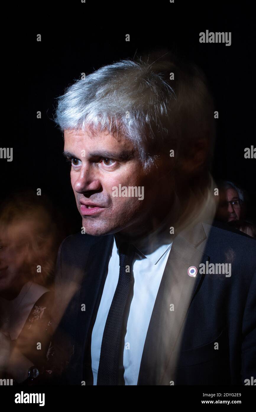 FRA - POLITIQUE - MEETING DE LAURENT WAUQUIEZ ET FRANCOIS-XAVIER BELLAMY Laurent Wauquiez, président du parti Les Républicains, et François Xavier Bel Foto Stock