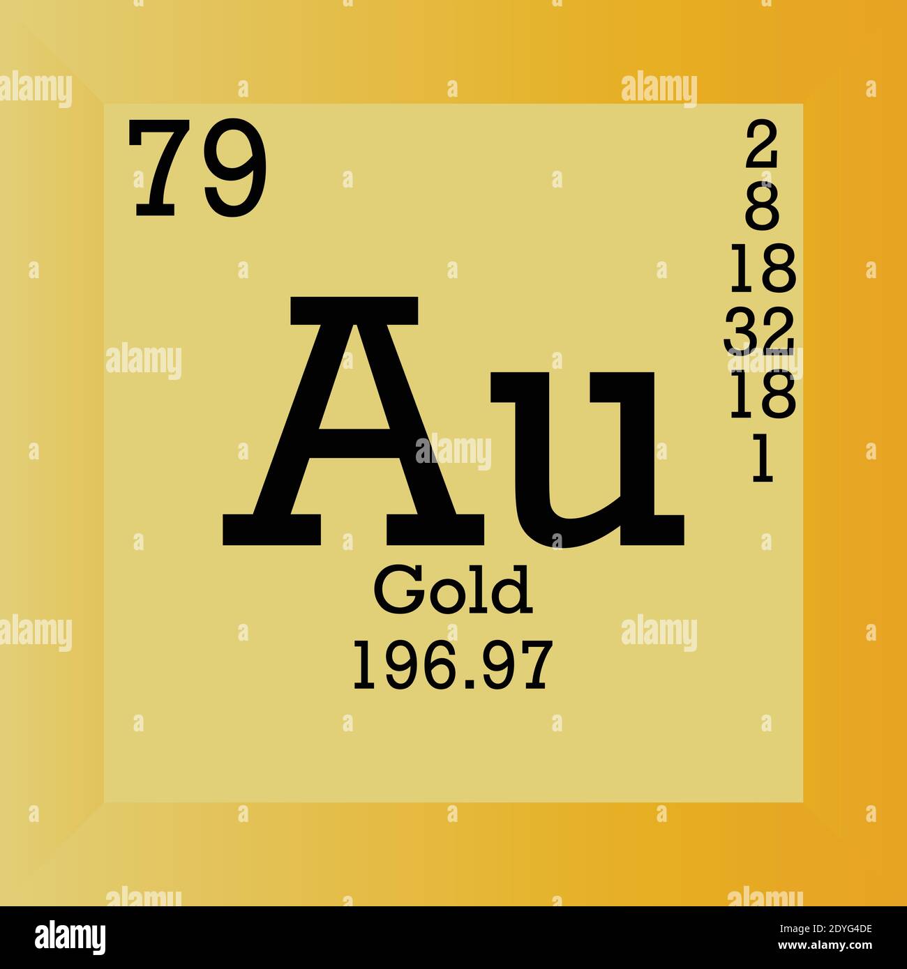 X Tabella periodica elementi chimici. Illustrazione vettoriale singolo, icona elemento con massa molare, numero atomico e conn. Elettronico Illustrazione Vettoriale