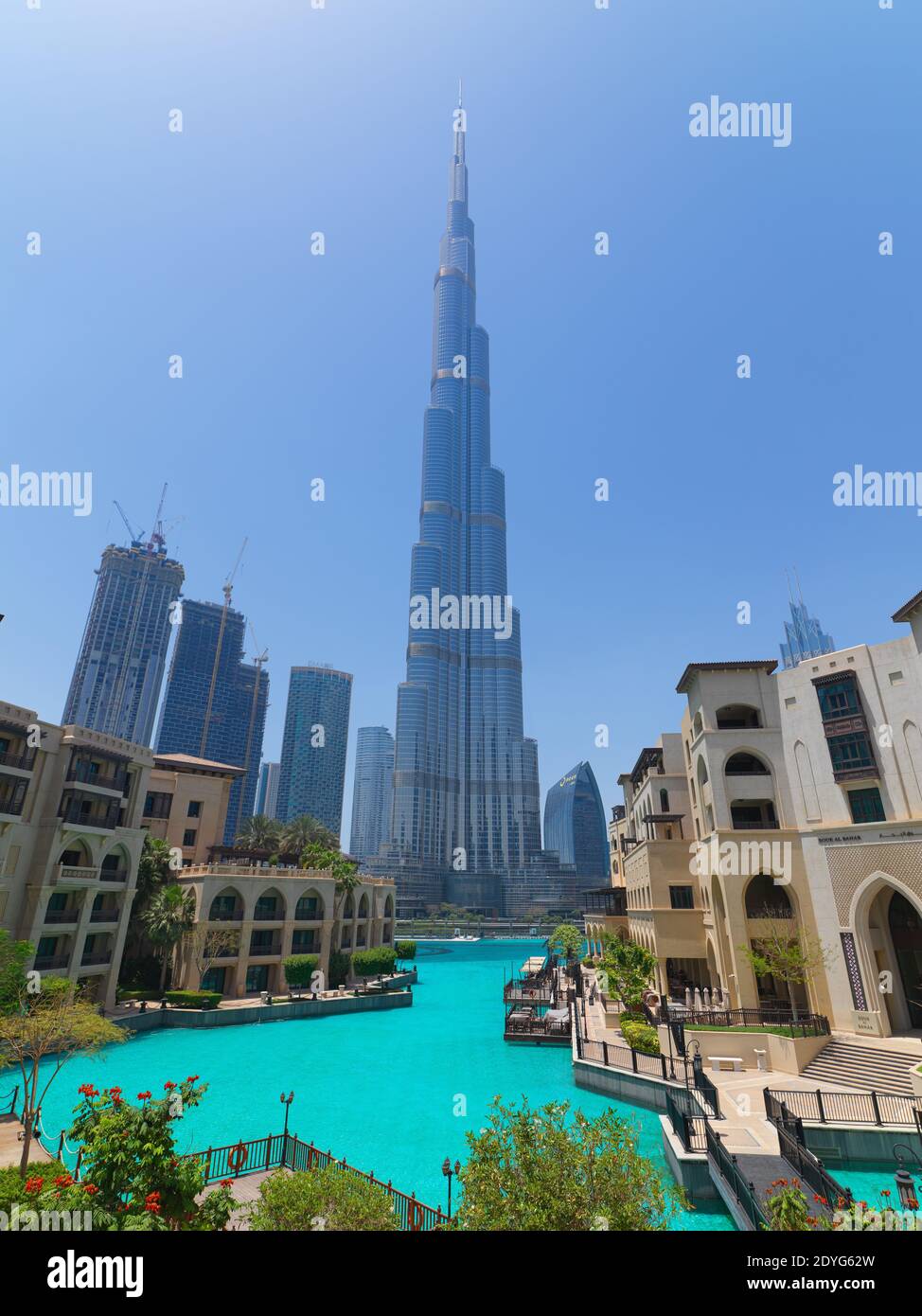 Centro di Dubai, Burj Dubai, zona di Burj Khalifa negli Emirati Arabi Uniti Foto Stock