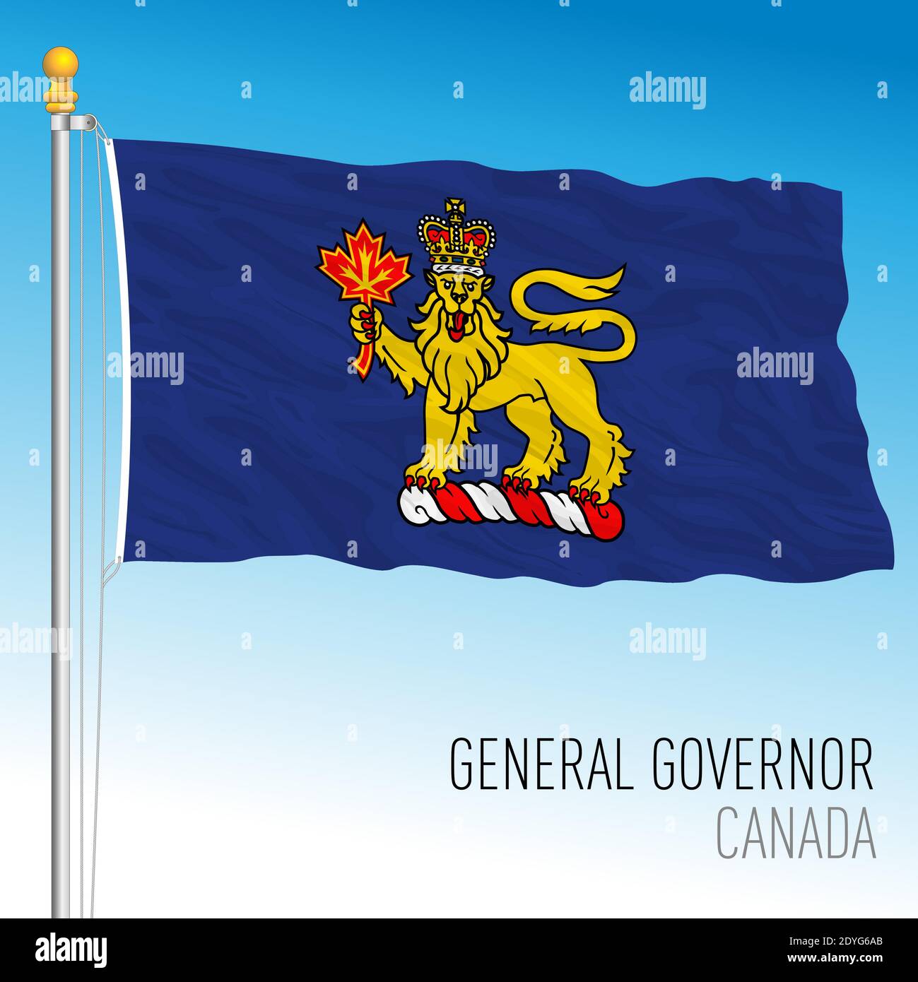 Governatore generale della bandiera del Canada, Canada, illustrazione vettoriale Illustrazione Vettoriale