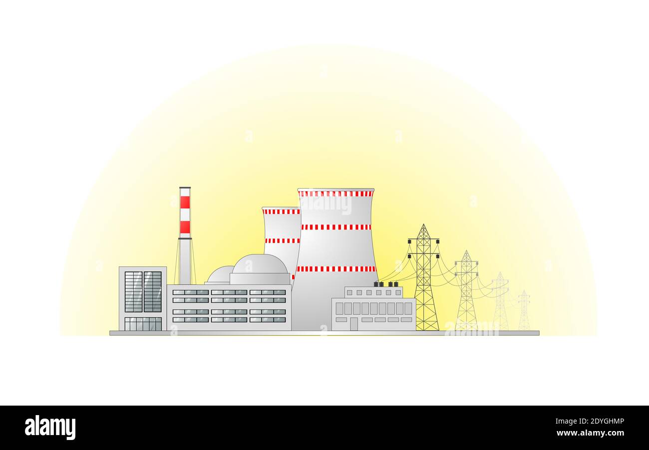 Impianto nucleare Illustrazione Vettoriale