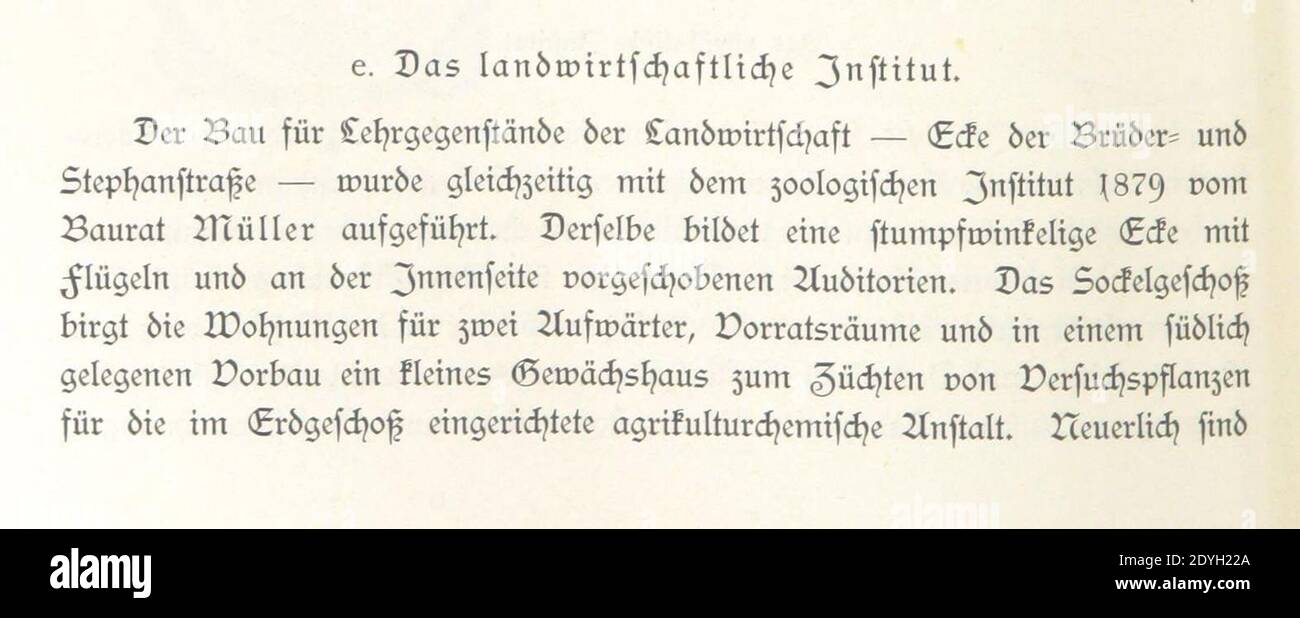 Landwirtschaftliches Institut - leipzig und seine bauten (1892), S. 188. Foto Stock