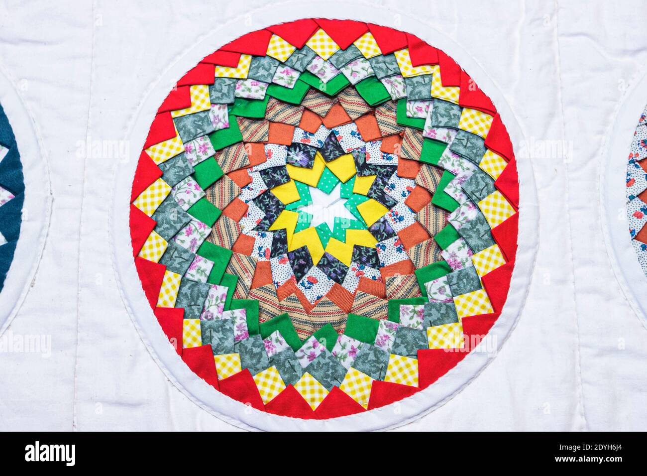 Alabama Montgomery state Department of Archives & History, Pine Burr state Quilt Detail, Foto Stock