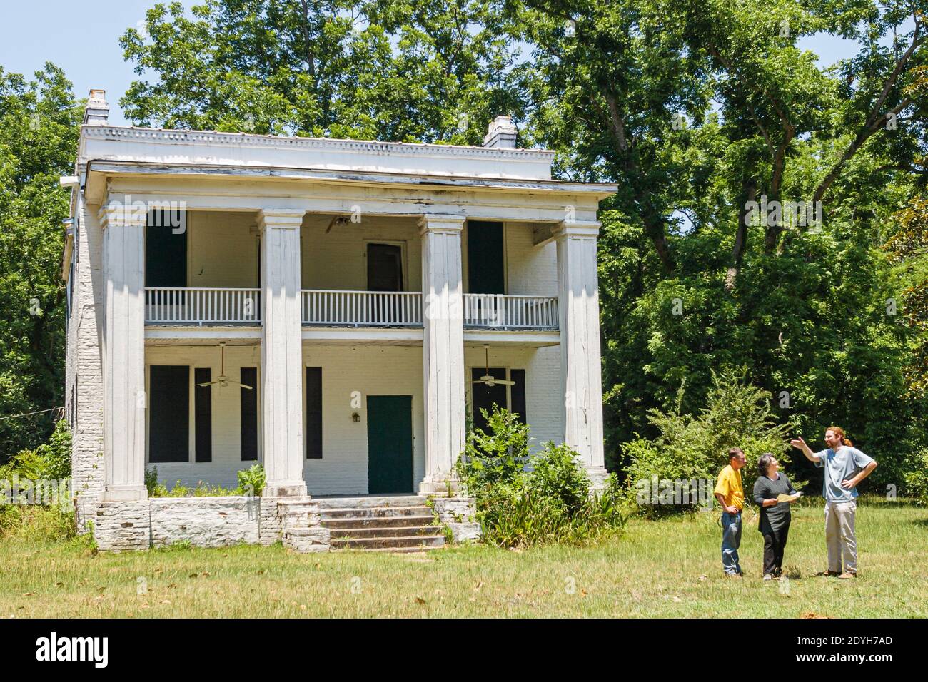 Alabama Orrville Old Cahalba Archaeological Park città fantasma, Barker Slave Quarters at Kirkpatrick Mansion 1860, Foto Stock