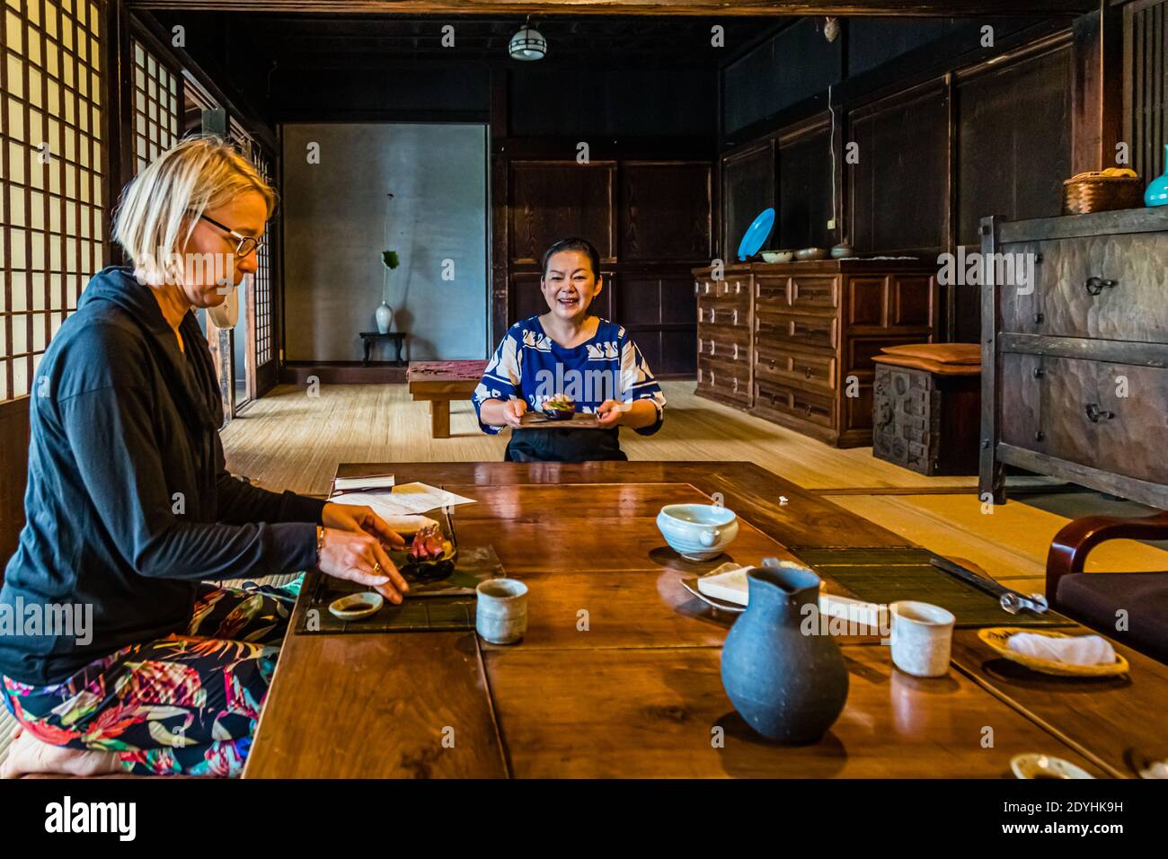 Cena tipica Giapponese di Atsuko Kato Foto Stock