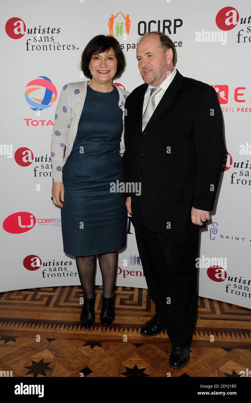Vincent Gehrards, Marie-Arlette Carlotti in occasione della cena di gala 'Donnons un Avenir Aux Enfants Autistes' che si tiene all'Hotel Marcel Dassault a Parigi, Francia, il 2 aprile 2013. Foto di Alban Wyters/ABACAPRESS.COM Foto Stock
