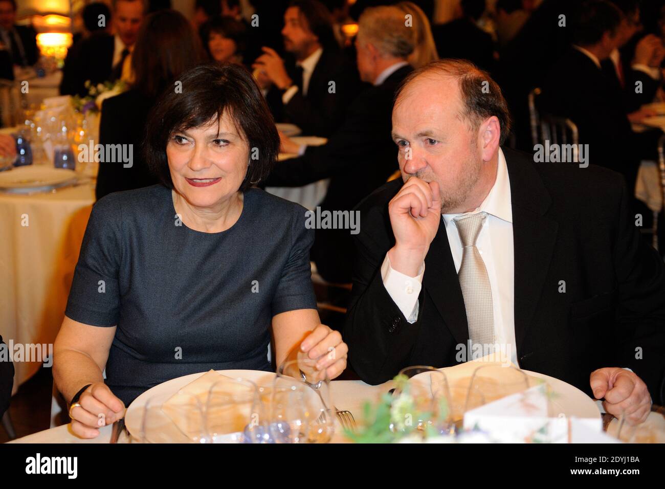 Vincent Gehrards, Marie-Arlette Carlotti in occasione della cena di gala 'Donnons un Avenir Aux Enfants Autistes' che si tiene all'Hotel Marcel Dassault a Parigi, Francia, il 2 aprile 2013. Foto di Alban Wyters/ABACAPRESS.COM Foto Stock