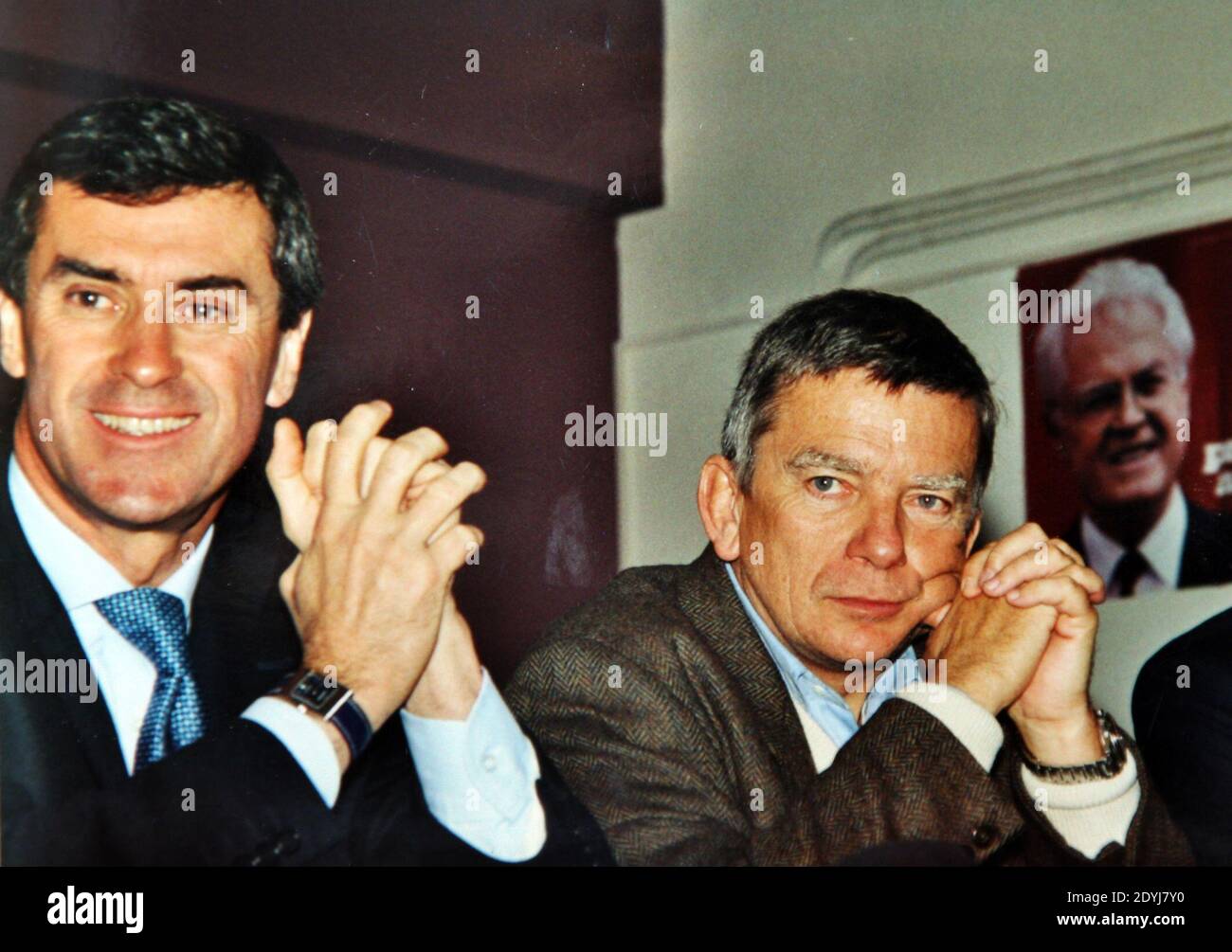 File immagine di Jerome Cahuzac con Jean Glavany nel 2002. Foto di Bernard-Salinier/ABACAPRESS.COM Foto Stock