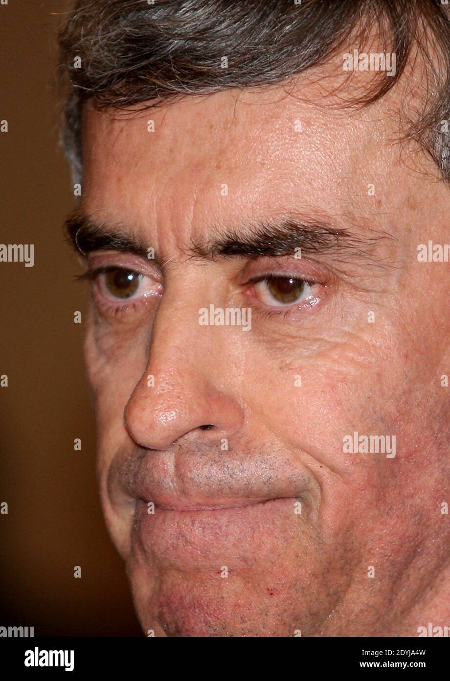 Jérôme Cahuzac, le 11 janvier 2013, lors de la soirée voeux à Casseneuil ( Lot-et-Garonne) .Foto di Patrick Bernard-Quentin Salinier/ABACAPRESS.COM Foto Stock