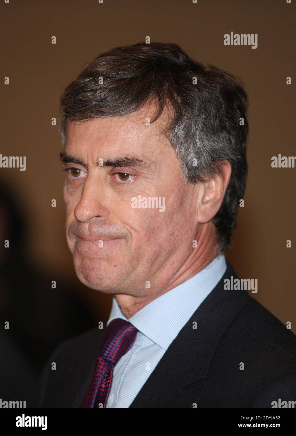 Jérôme Cahuzac, le 11 janvier 2013, lors de la soirée voeux à Casseneuil ( Lot-et-Garonne) .Foto di Patrick Bernard-Quentin Salinier/ABACAPRESS.COM Foto Stock