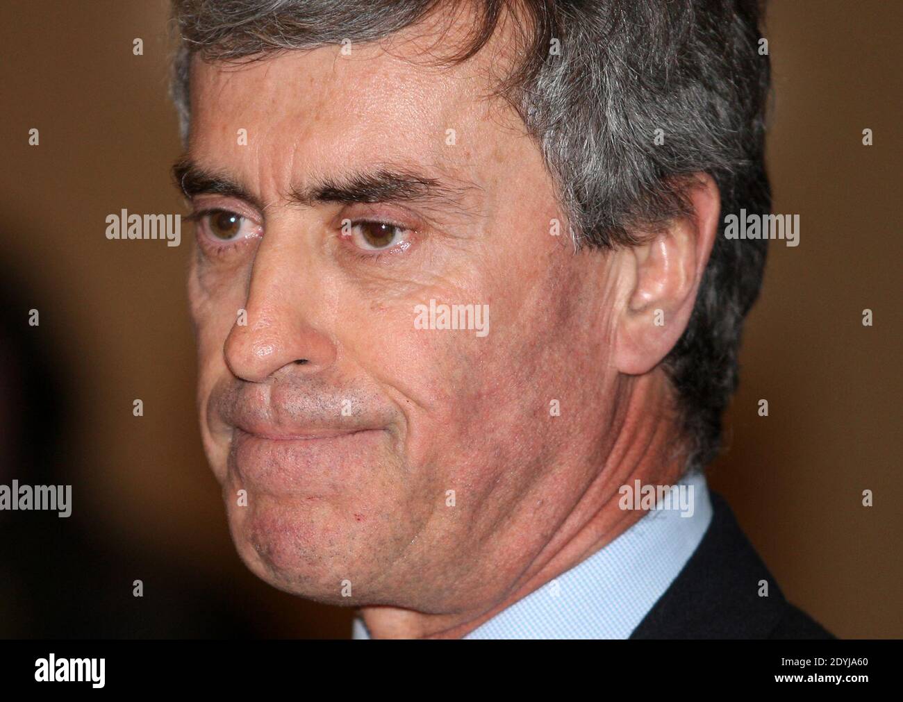 Jérôme Cahuzac, le 11 janvier 2013, lors de la soirée voeux à Casseneuil ( Lot-et-Garonne) .Foto di Patrick Bernard-Quentin Salinier/ABACAPRESS.COM Foto Stock