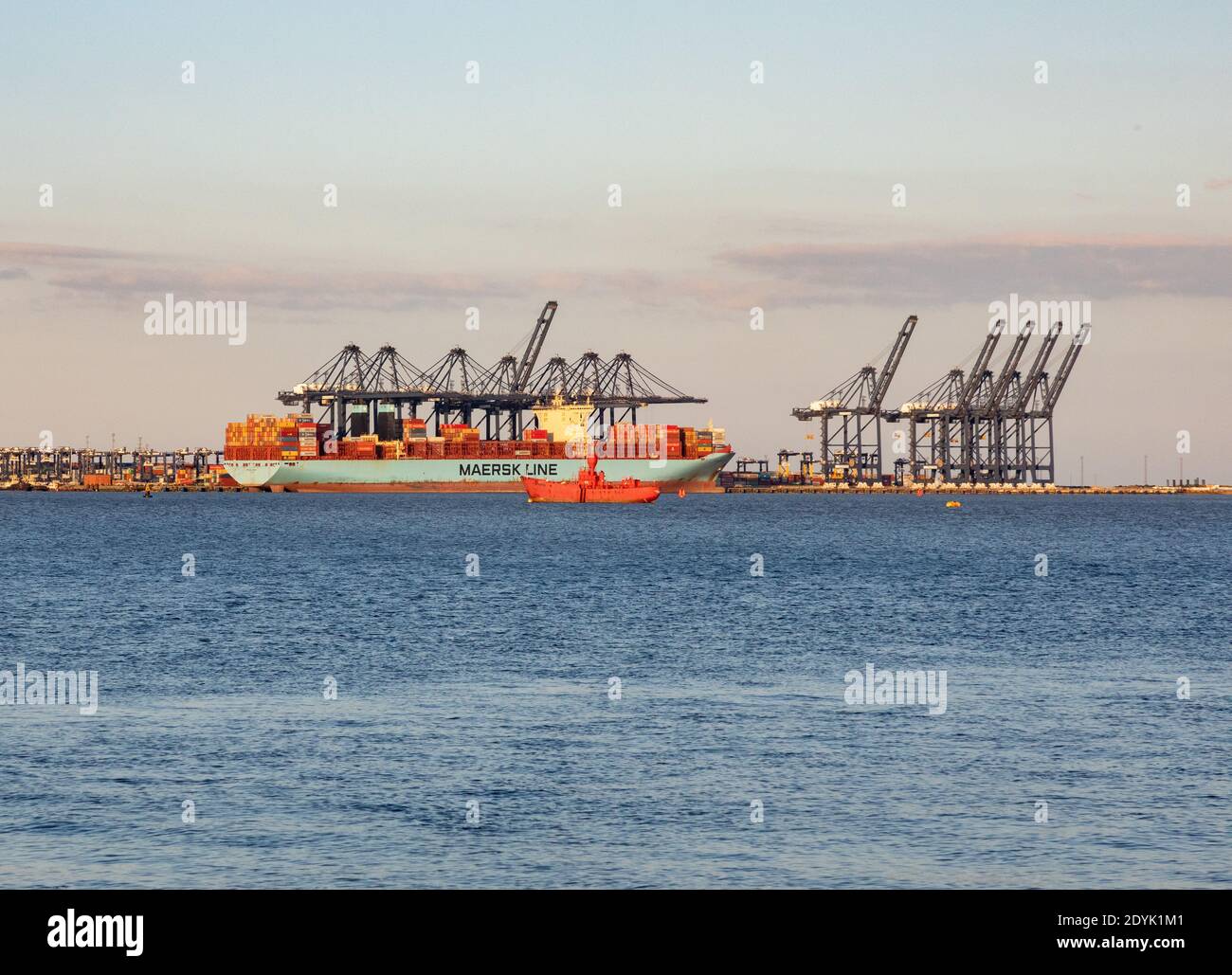 Porto di Felixstowe Foto Stock