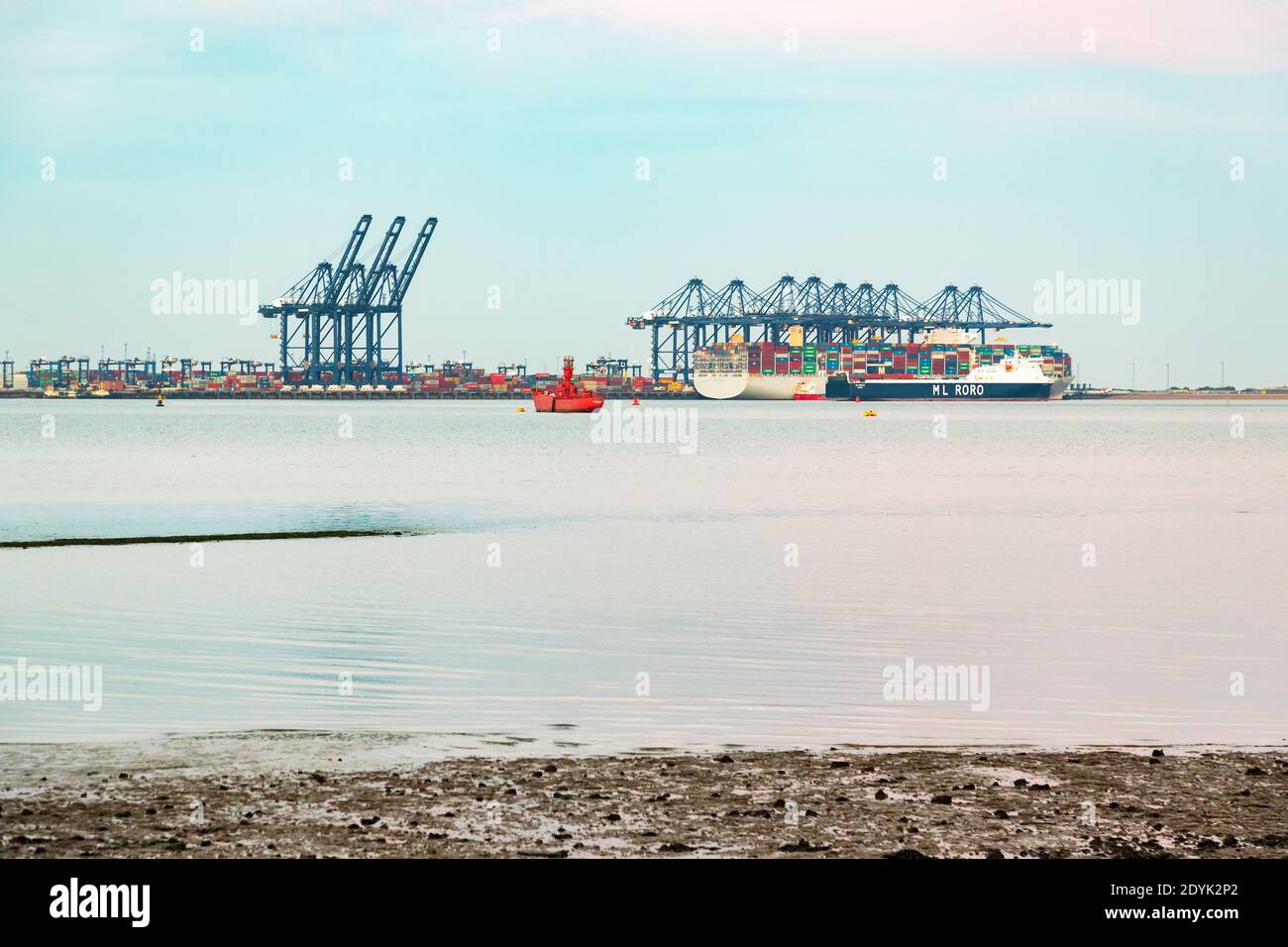 Porto di Felixstowe Foto Stock