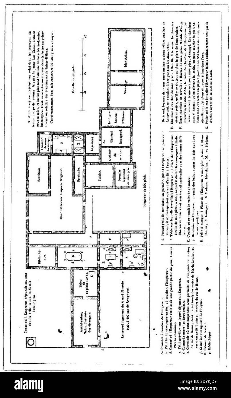 Las Cases - Mémorial de Sainte-Hélène, tomé i pagina 421. Foto Stock