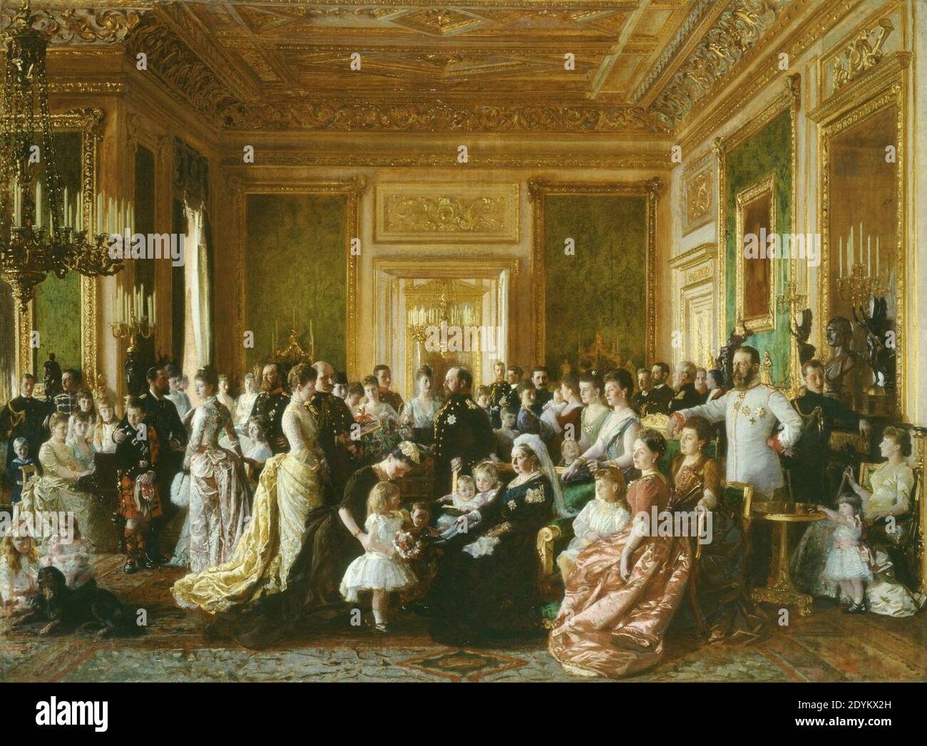 Laurits Regner Tuxen (1853-1927) - Famiglia della Regina Vittoria nel 1887 Foto Stock