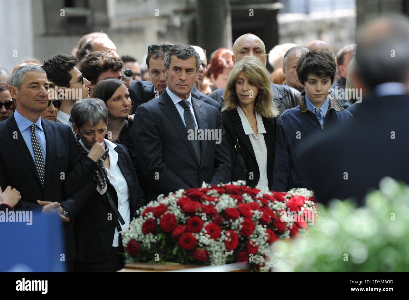 Jerome Cahuzac partecipa al servizio funerale per Guy Carcassonne al cimitero di Montmartre a Parigi, Francia il 3 giugno 2013. Foto di Mousse-Wyters/ABACAPRESS.COM Foto Stock