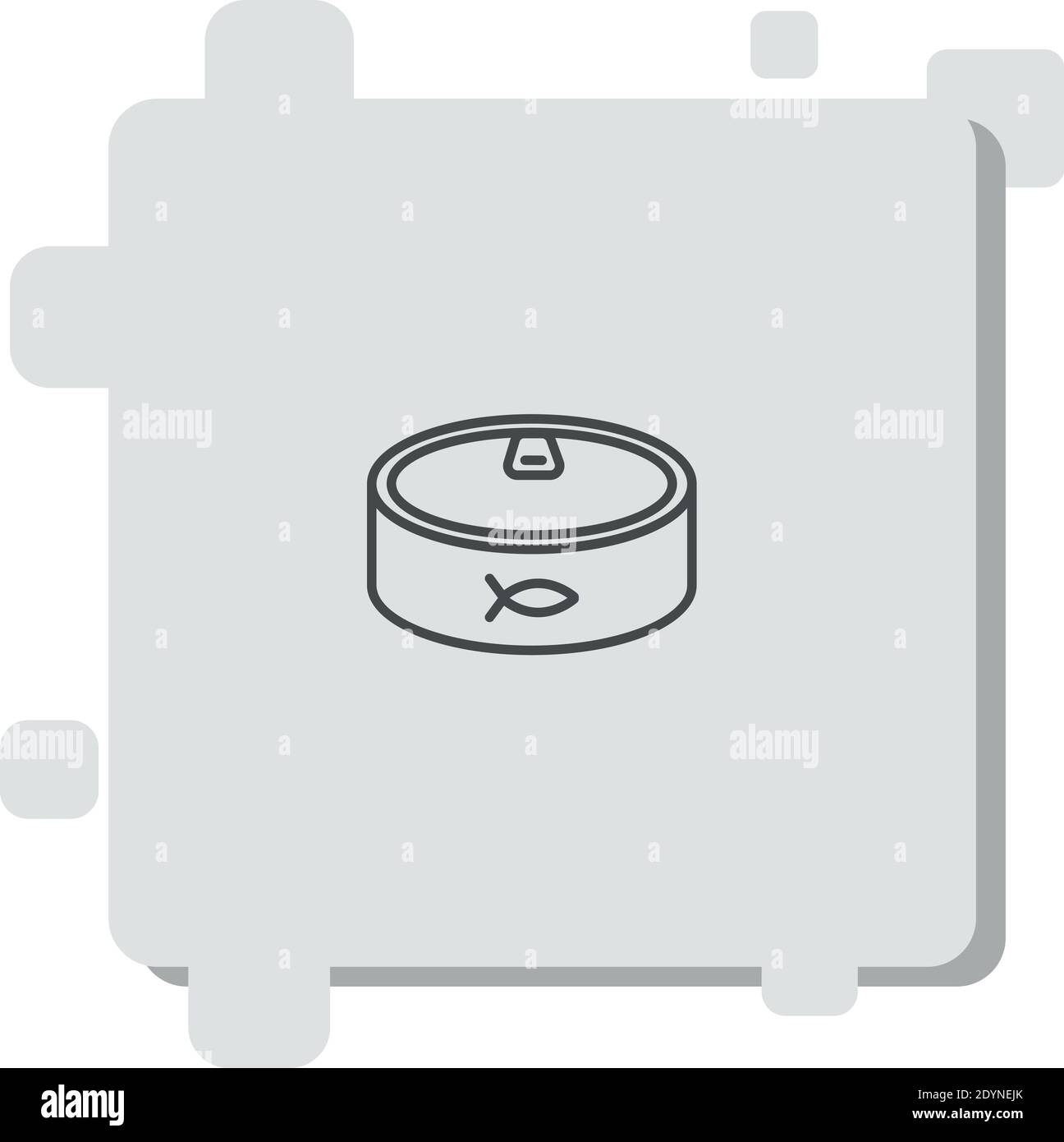 icona vettore pesce in scatola moderna semplice illustrazione vettoriale Illustrazione Vettoriale