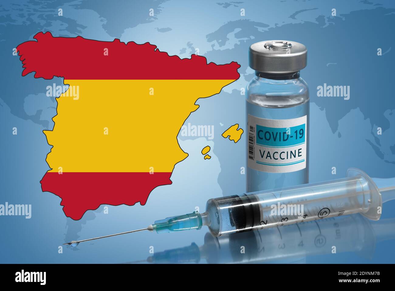 Vaccinazione in Spagna Foto Stock
