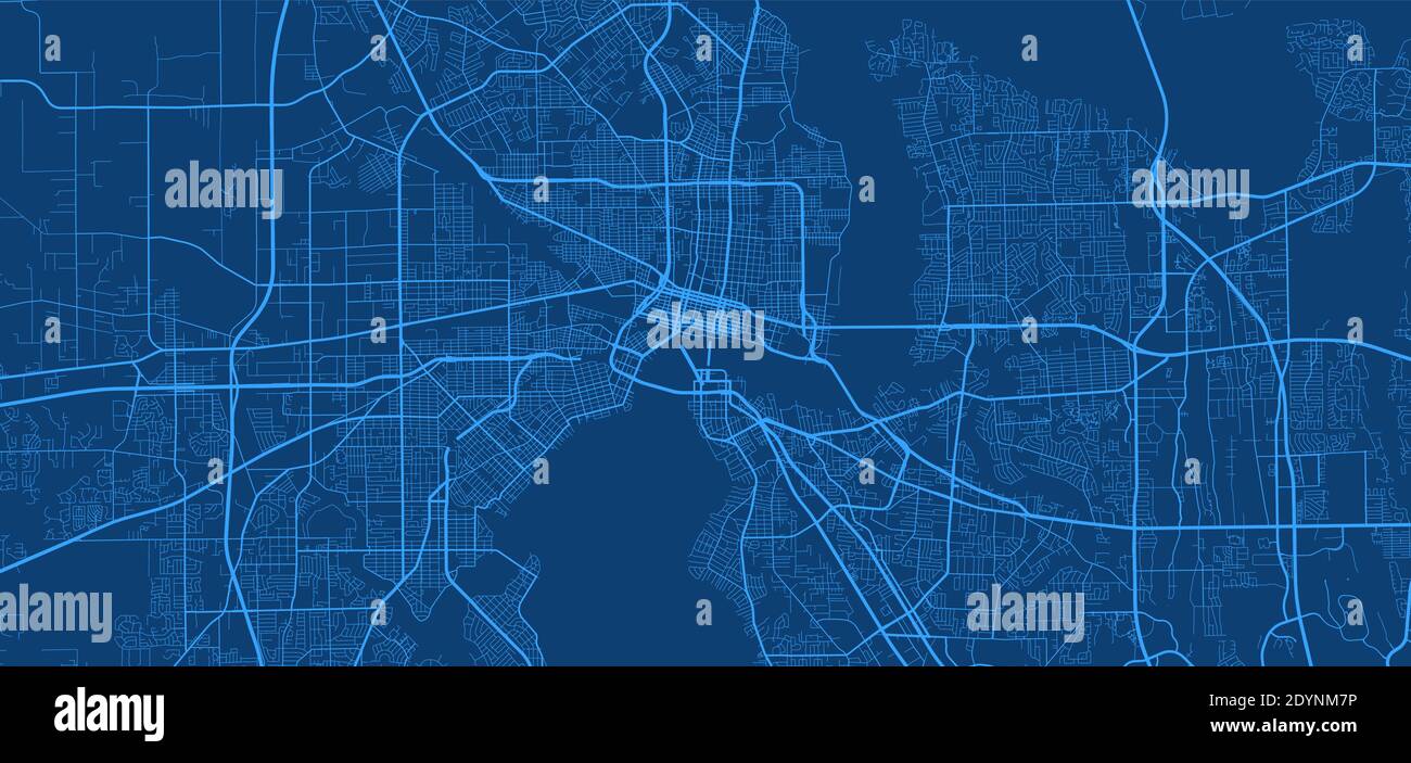 Poster della mappa della città di Jacksonville. Mappa della mappa stradale di Jacksonville poster. Illustrazione vettoriale della mappa di Jacksonville. Illustrazione Vettoriale