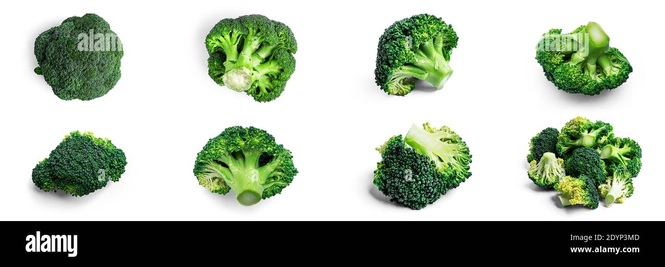 Broccoli su sfondo bianco. Foto di alta qualità Foto Stock