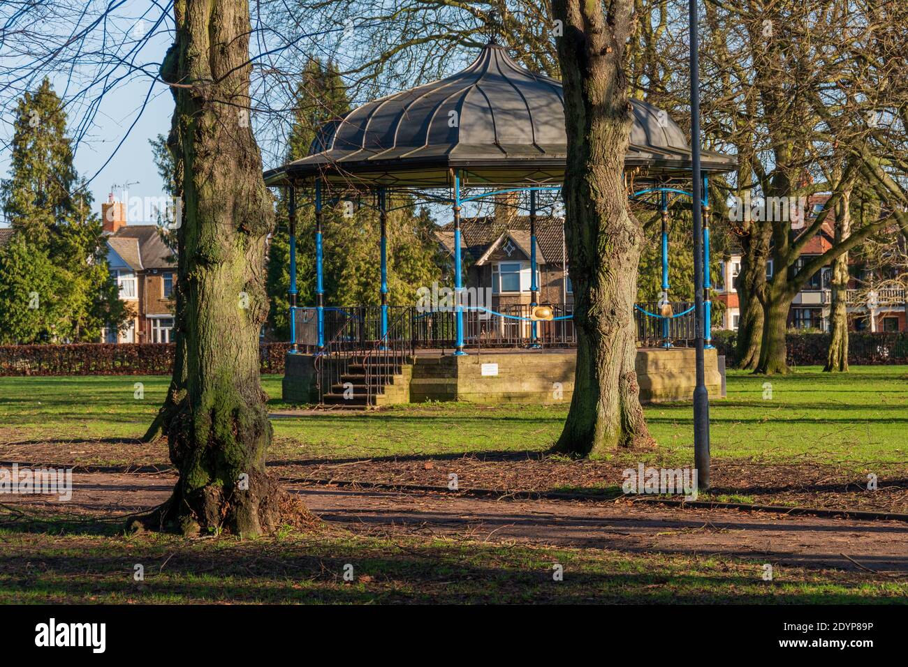 La tribuna al Rockingham Pleasure Park a Kettering Northamptonshire Foto Stock