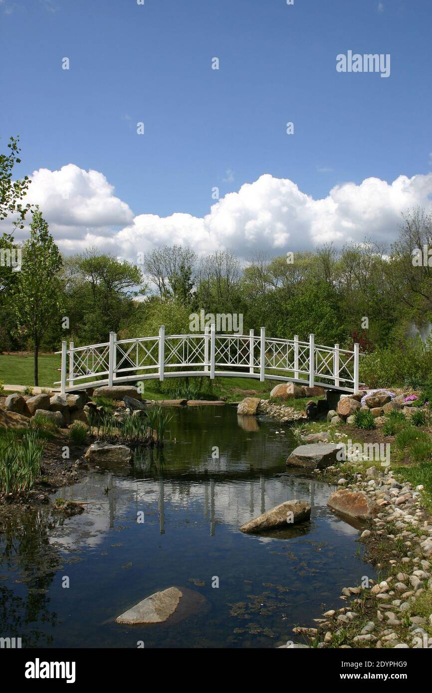 Giardini botanici di Sayen Park, parco pubblico Hamilton, New Jersey, Stati Uniti Foto Stock