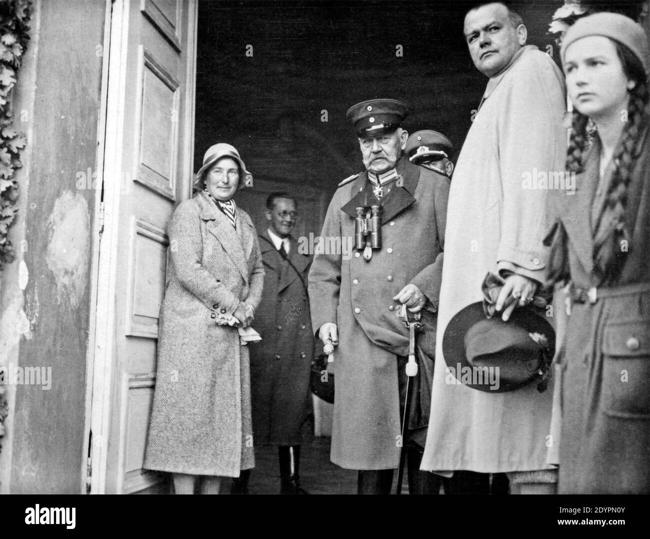 Paul von Hindenburg e famiglia, circa 1930, Germania Foto Stock
