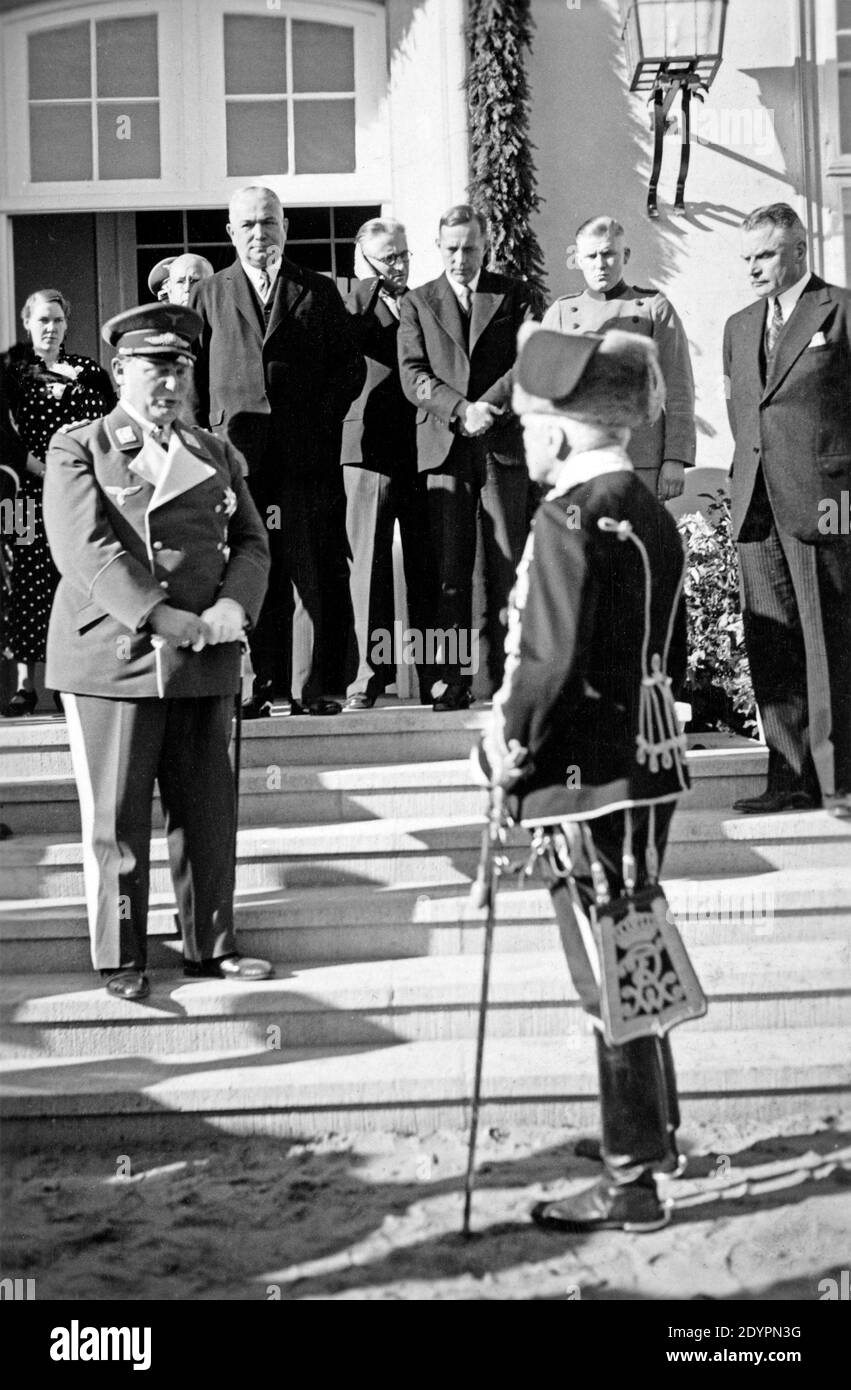 Hermann Göring e Paul von Hindenburg, circa 1933, Germania Foto Stock