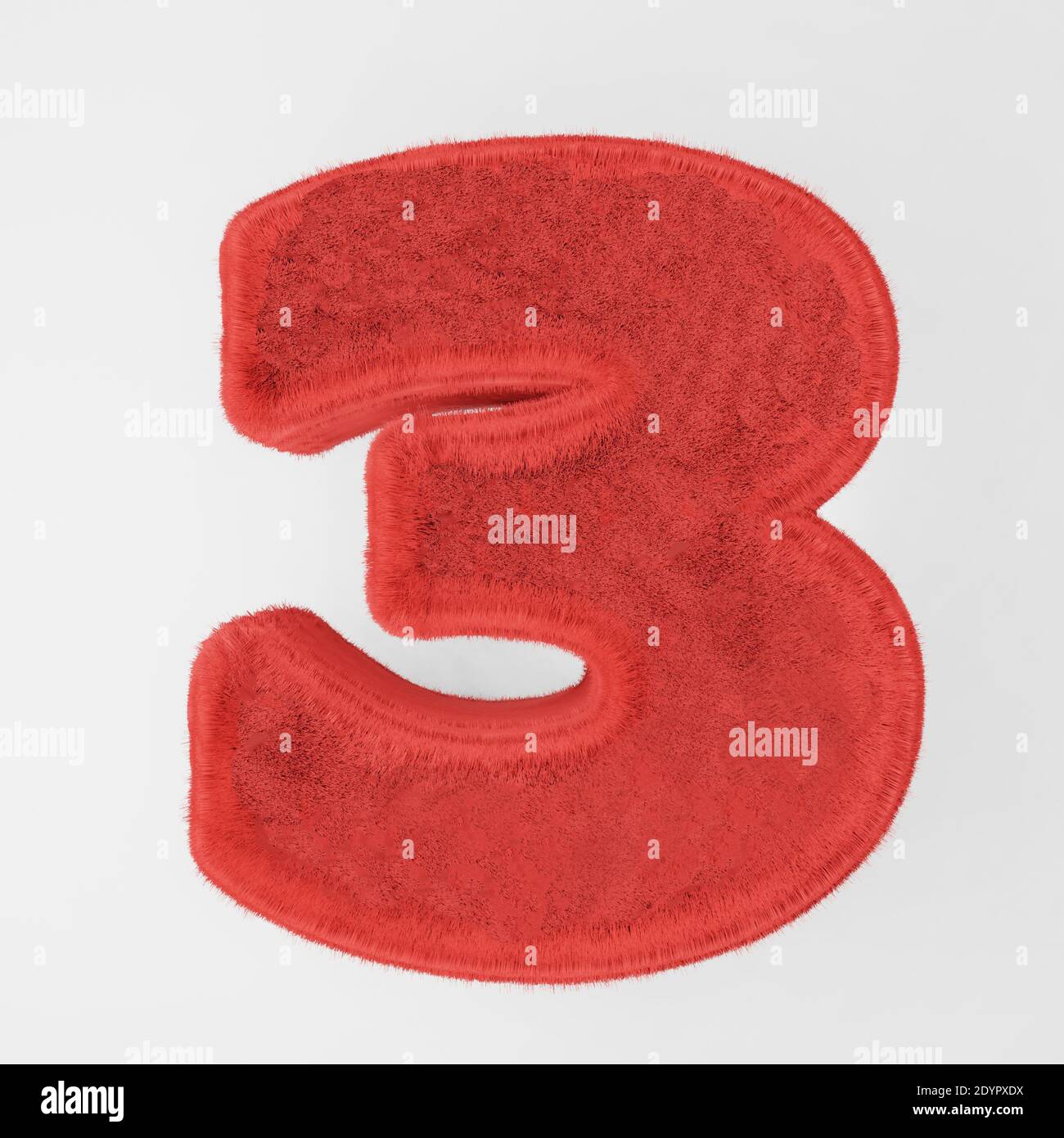 numero di pellicce . rendering 3d Foto Stock
