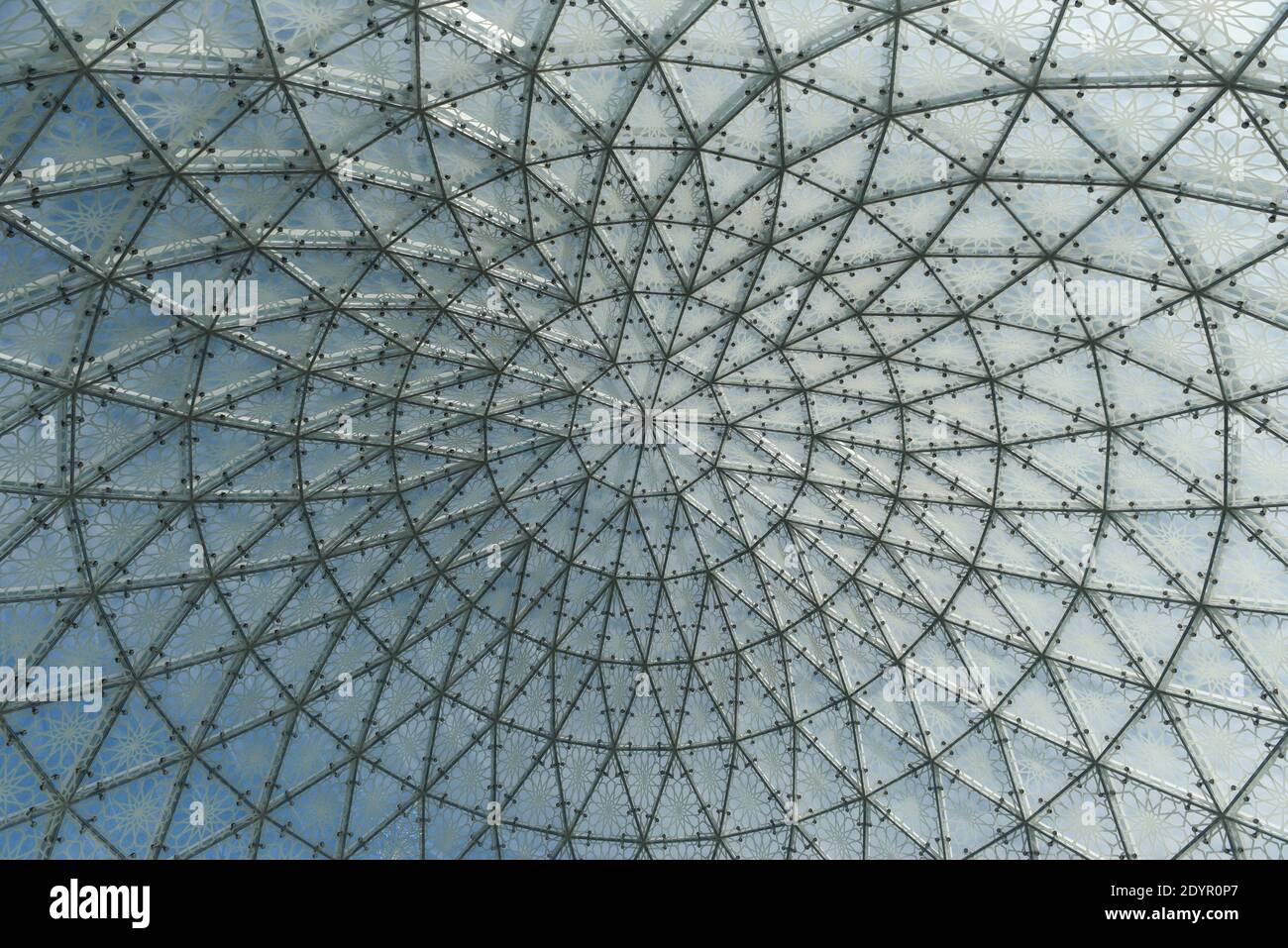 Cupola particolare della Grande Moschea Sheikh Zayhed Foto Stock