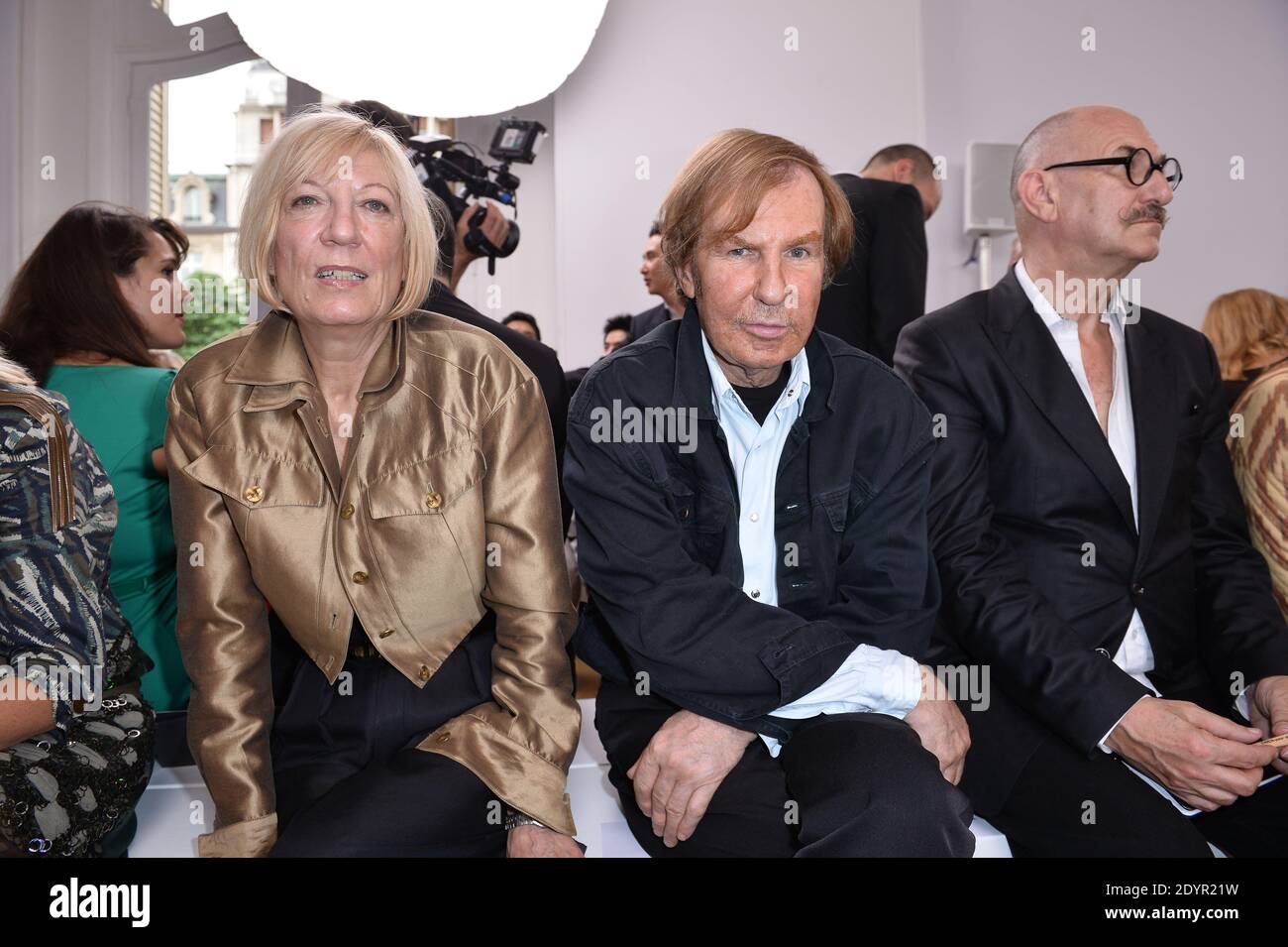 Claude et Jacqueline Montana partecipa alla sfilata di moda Julien Fournie Haute Couture Autunno-Inverno 2013-2014, a Parigi, Francia, il 2 luglio 2013. Foto di Nicolas Gouhier/ABACAPRESS.COM Foto Stock