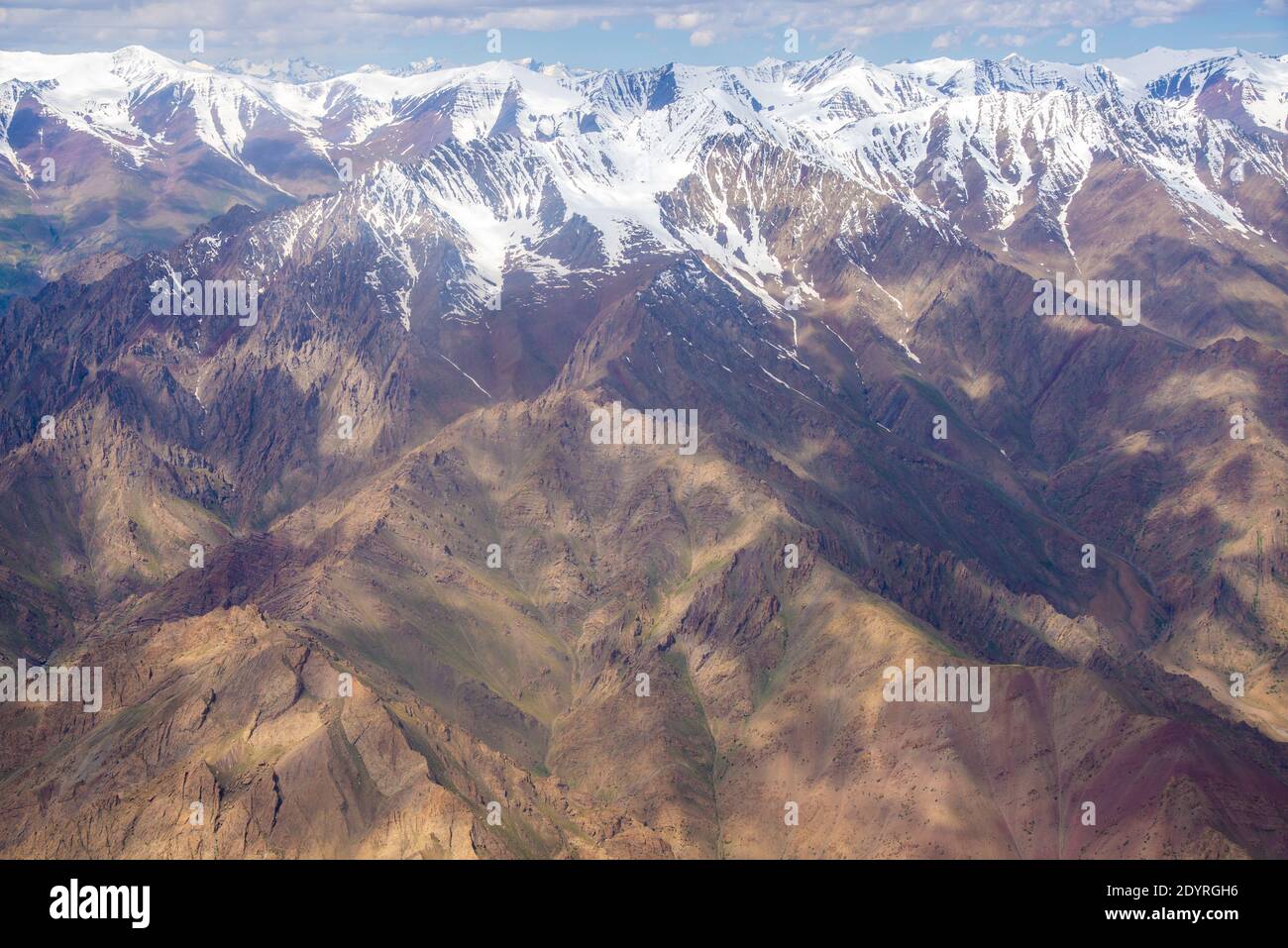 Vista sulla catena montuosa a Ladakh, India Foto Stock