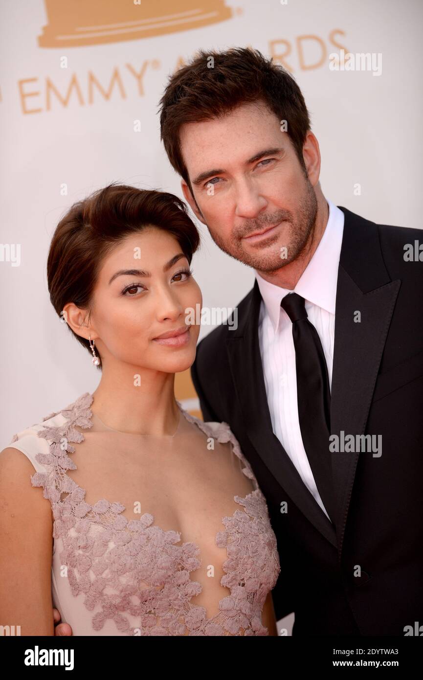 Shasi Wells e Dylan McDermott arrivano al sessantacinquesimo premio annuale Primetime Emmy Awards che si tiene al Nokia Theatre L.A. Live a Los Angeles, California, USA, il 22 settembre 2013. Foto di Lionel Hahn/ABACAPRESS.COM Foto Stock