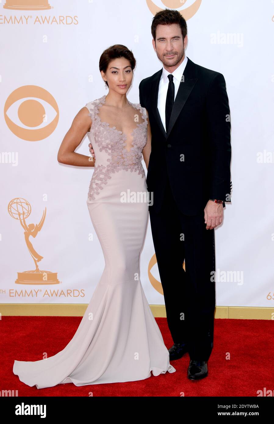 Shasi Wells e Dylan McDermott arrivano al sessantacinquesimo premio annuale Primetime Emmy Awards che si tiene al Nokia Theatre L.A. Live a Los Angeles, California, USA, il 22 settembre 2013. Foto di Lionel Hahn/ABACAPRESS.COM Foto Stock