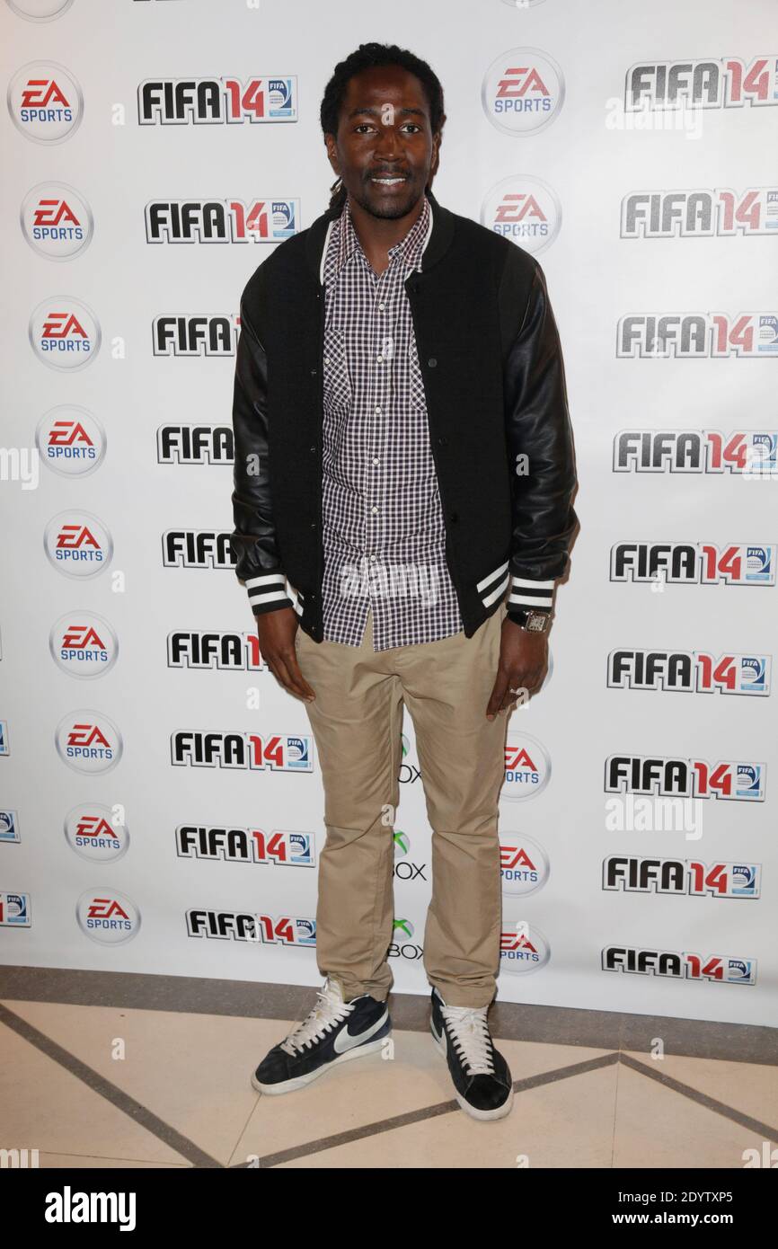 Noom Diawara partecipa al lancio del nuovo gioco FIFA 2014 (chiamato anche FIFA 14) che si è tenuto presso la Gaite Lyrique a Parigi, in Francia, il 23 settembre 2013. Foto di Jerome Domine/ABACAPRESS.COM Foto Stock