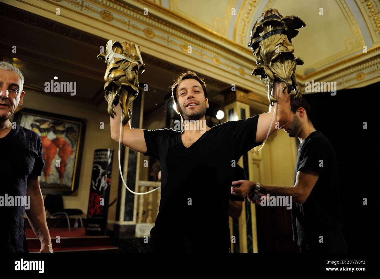 Preparazione e prova del nuovo musical 'la Belle et la Bete' al Teatro Mogador di Parigi, Francia, il 25 settembre 2013. Foto di Alban Wyters/ABACAPRESS.COM Foto Stock