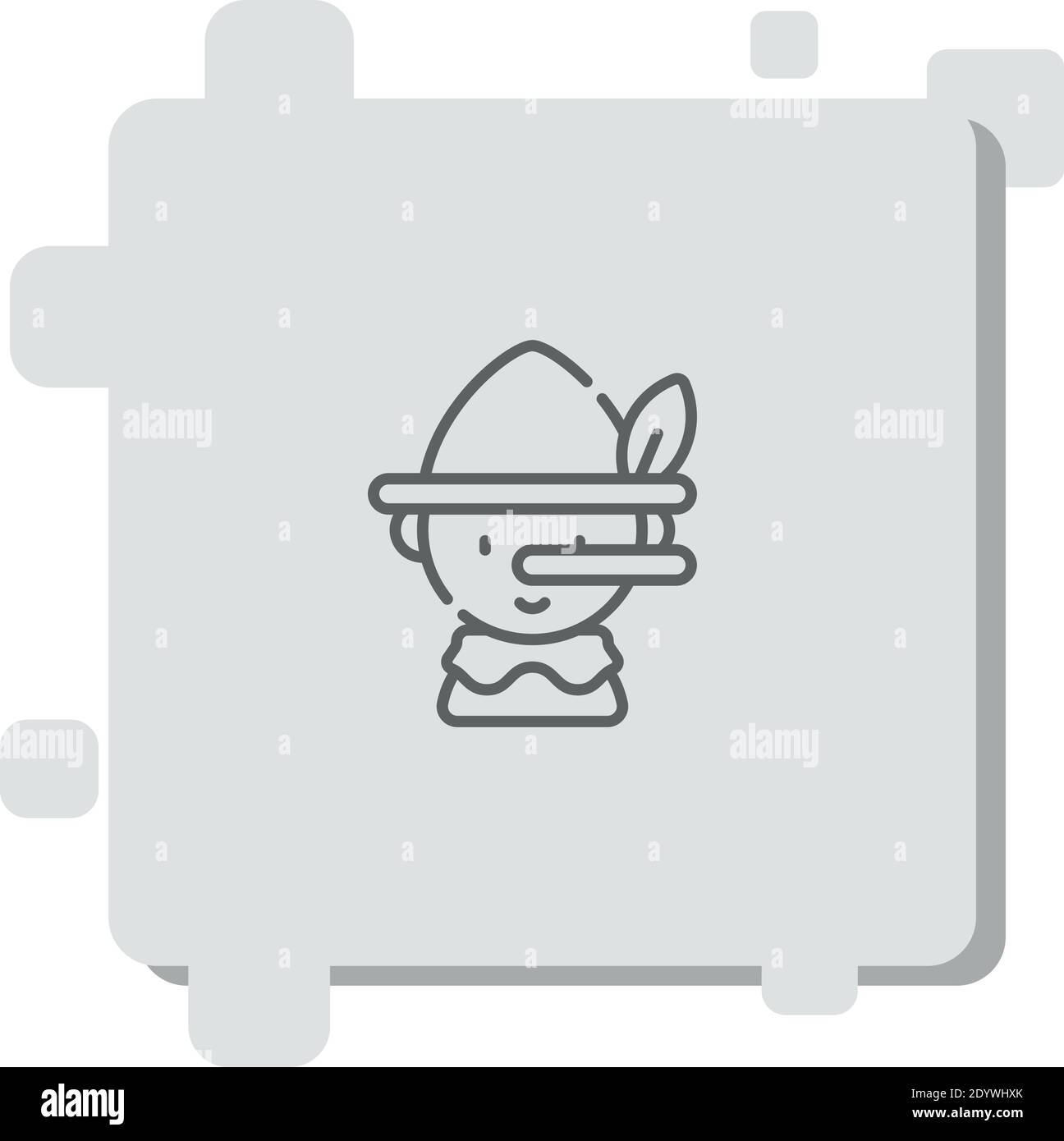 icona vettoriale pinocchio semplice illustrazione vettoriale moderna Illustrazione Vettoriale