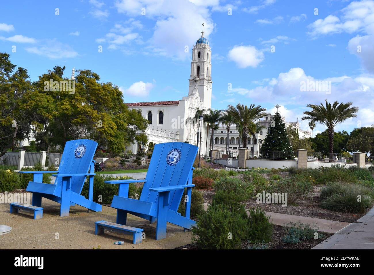 Vista dell'Immaculata, Università di San Diego. Foto Stock