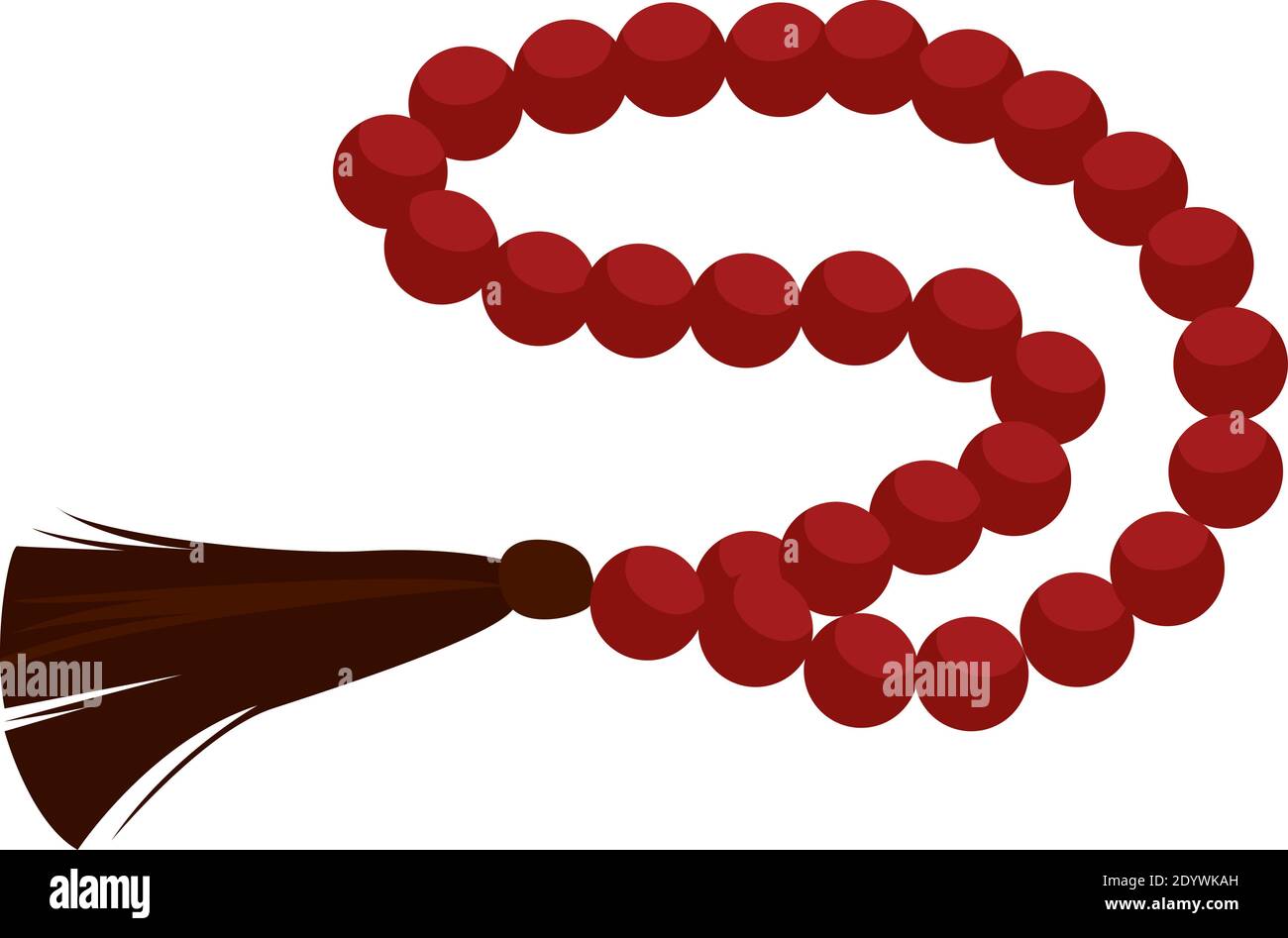 Perle di preghiera, illustrazione, vettore su sfondo bianco. Illustrazione Vettoriale