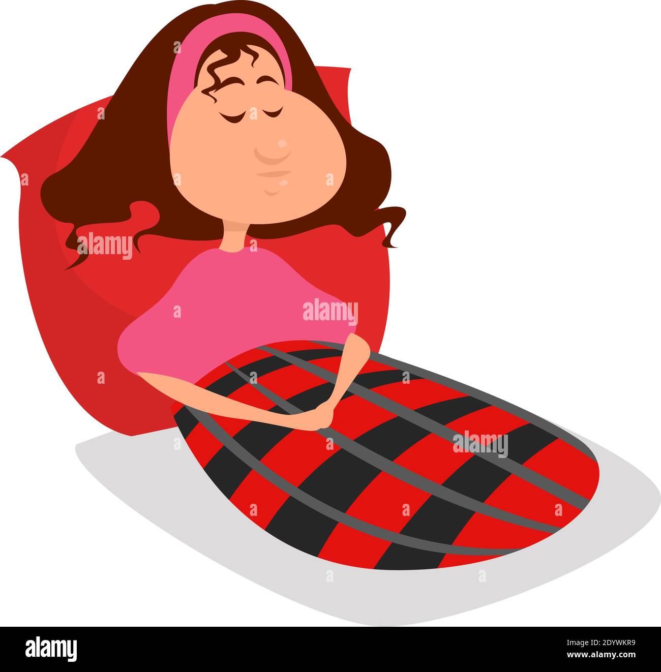 Coperta rossa, illustrazione, vettore su sfondo bianco. Illustrazione Vettoriale