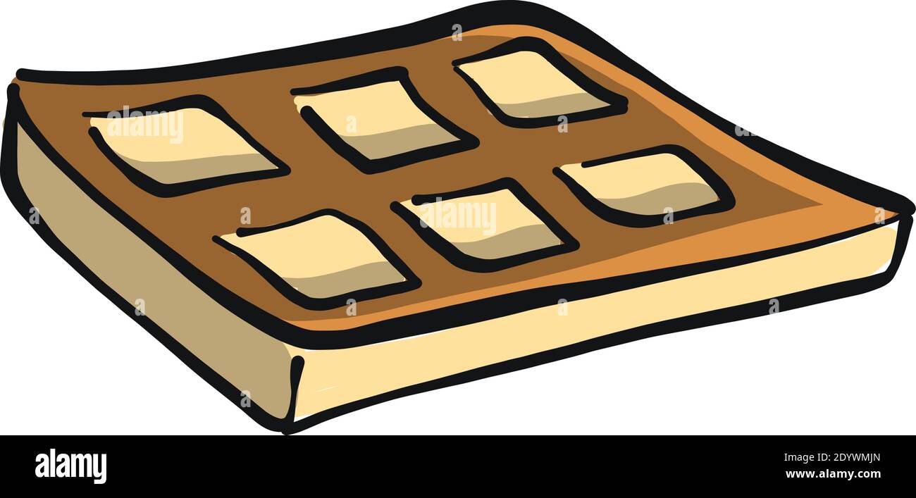 Waffle appena fatti, illustrazione, vettore su sfondo bianco. Illustrazione Vettoriale