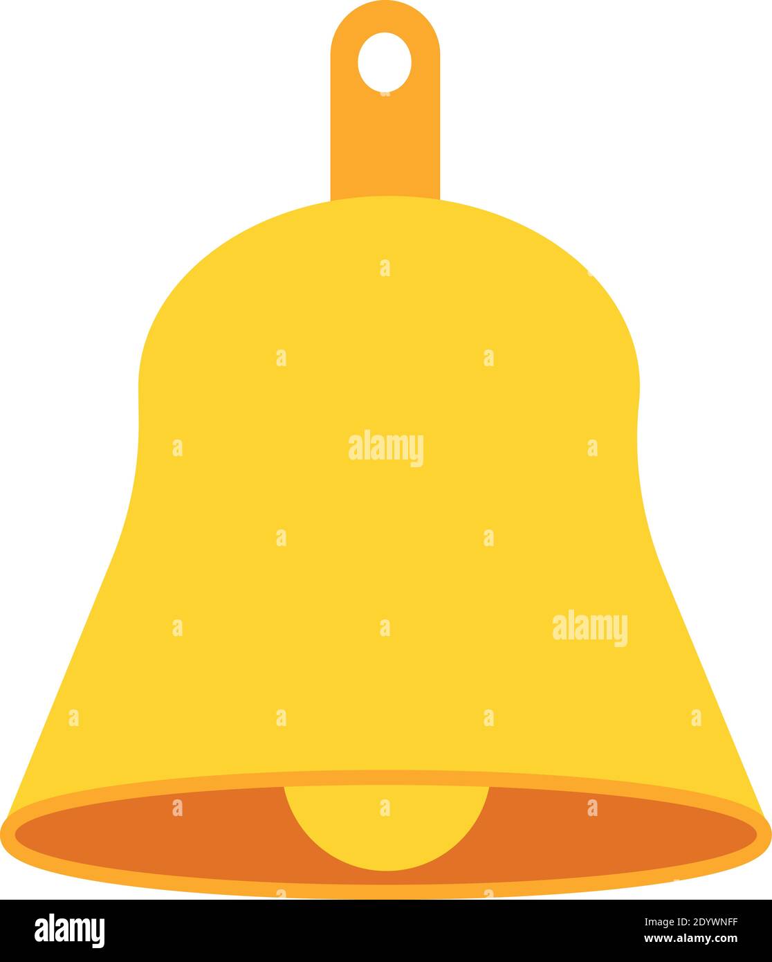Campana d'oro, illustrazione, vettore su sfondo bianco. Illustrazione Vettoriale
