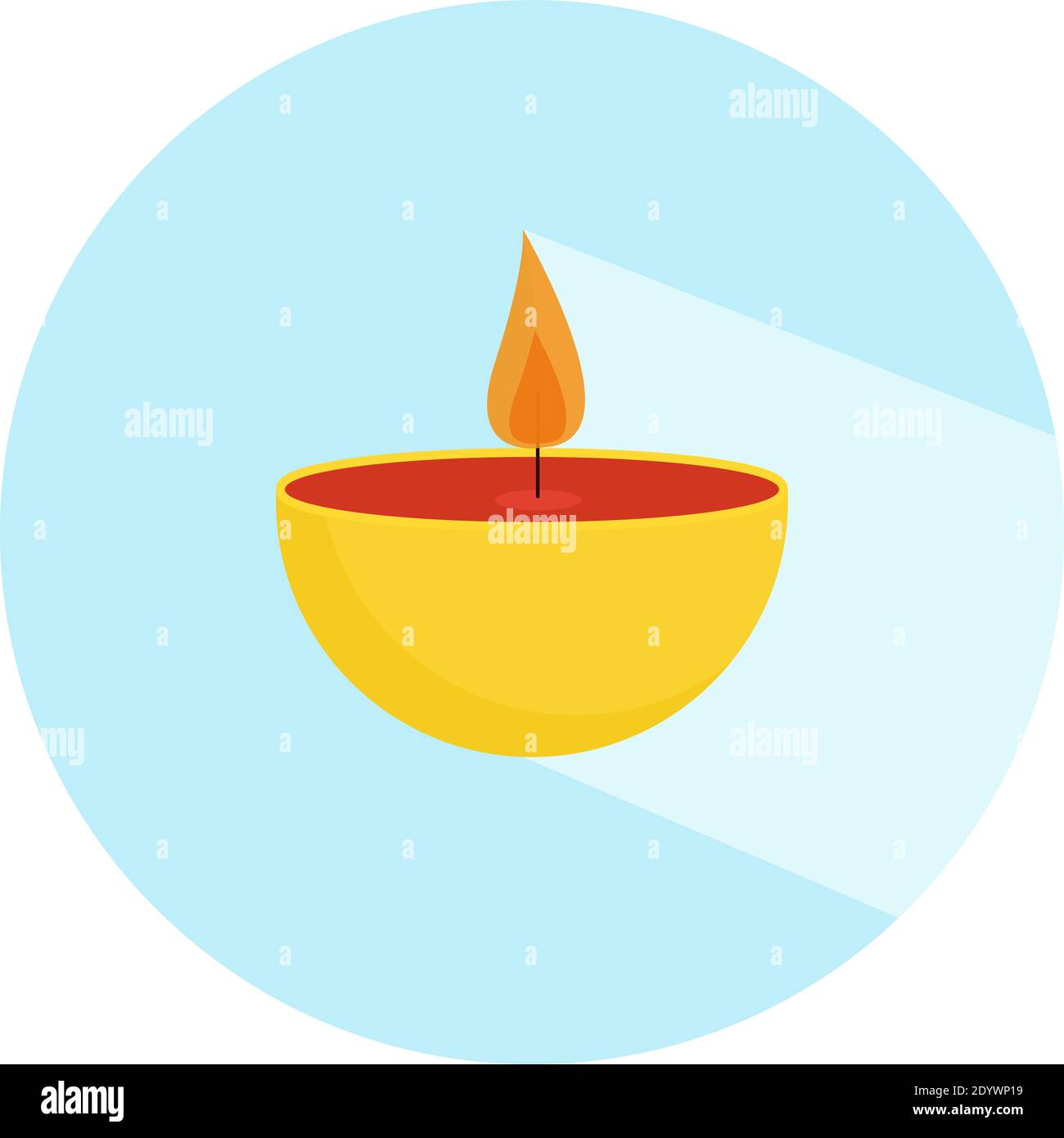 Candela gialla, illustrazione, vettore su sfondo bianco. Illustrazione Vettoriale