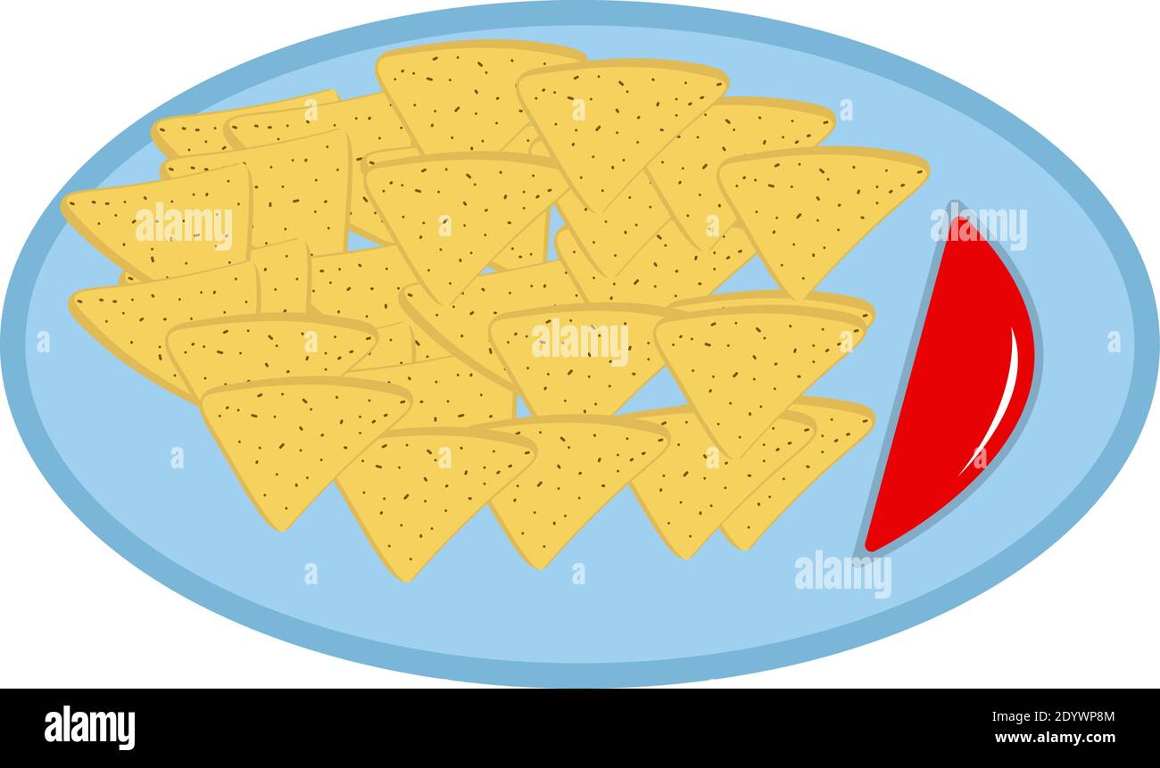 Fast food su un piatto, illustrazione, vettore su sfondo bianco. Illustrazione Vettoriale