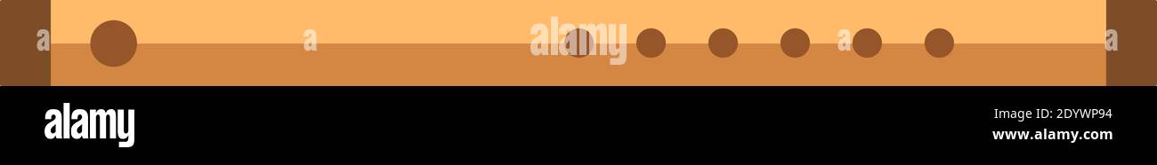 Flauto di legno, illustrazione, vettore su sfondo bianco. Illustrazione Vettoriale